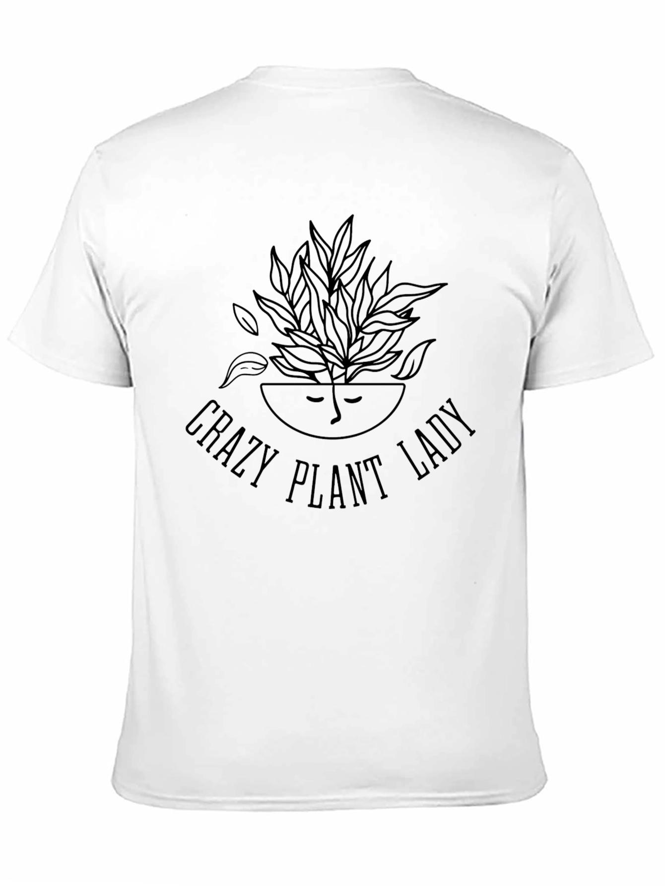 Black Crazy Plant Lady Graphic Tee - Black Unisex T-Shirt view 11