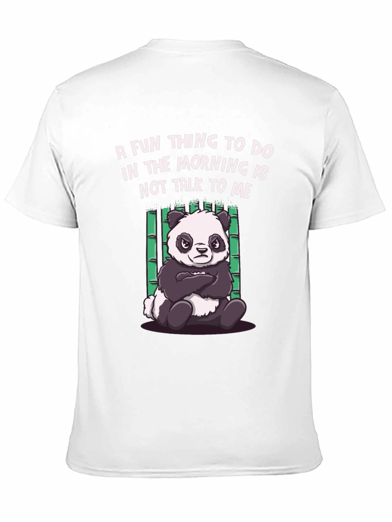Black Funny Panda Morning Humor T-Shirt view 11