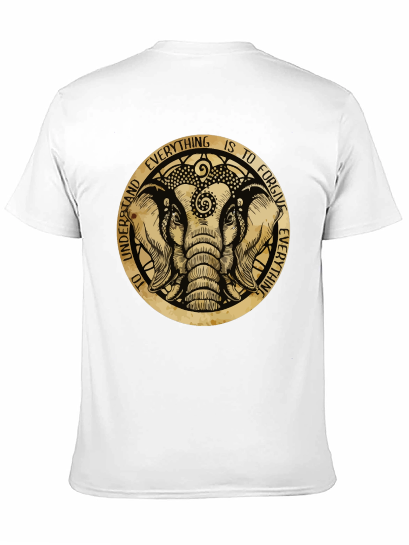 Black Elephant Forgiveness Graphic T-Shirt view 11