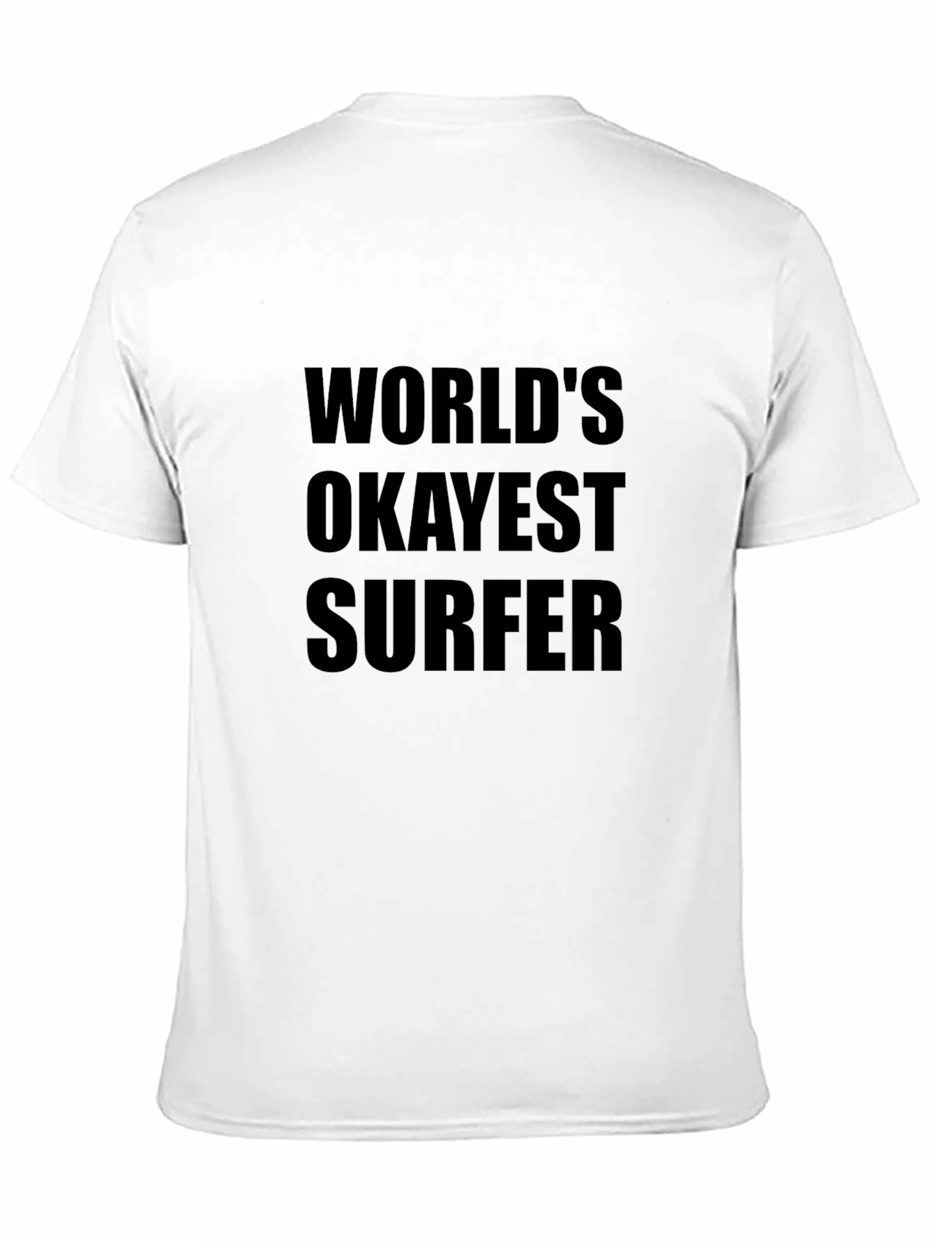 Black World's Okayest Surfer Black T-Shirt view 11