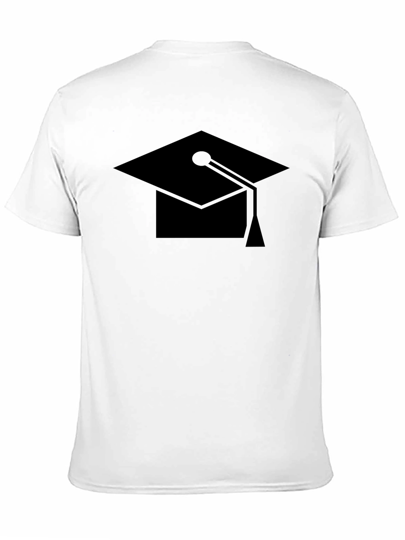 Black Graduation Cap Black T-Shirt view 11