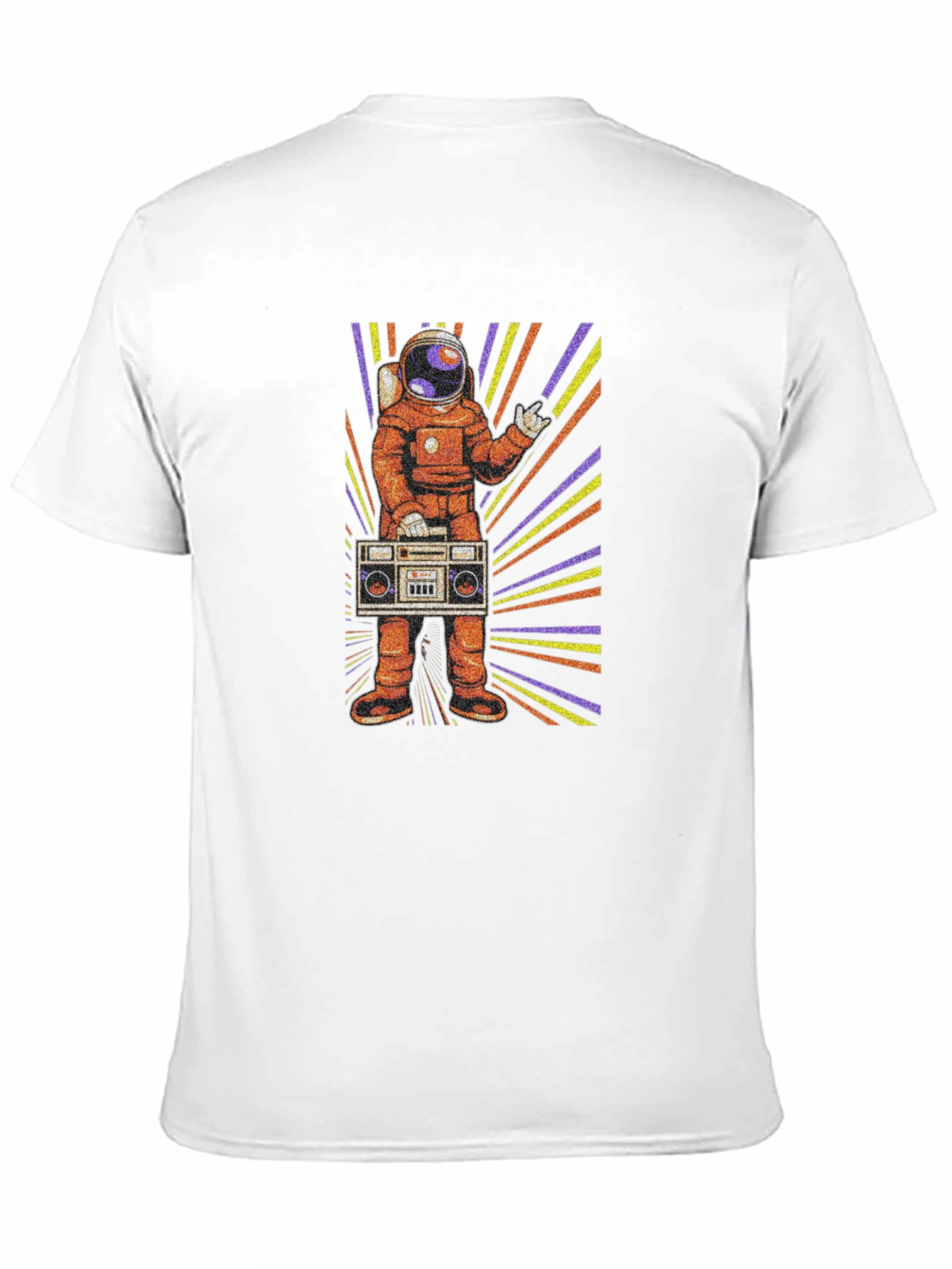 Black Astronaut Boombox Graphic T-Shirt view 11
