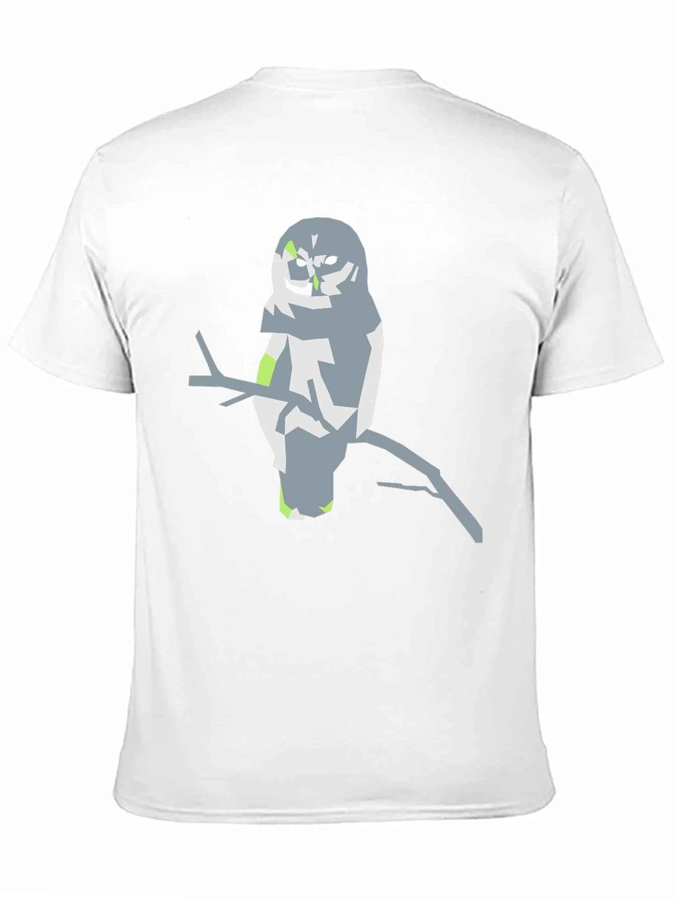 Black Abstract Owl Graphic Tee - Black Cotton Blend Shirt view 11