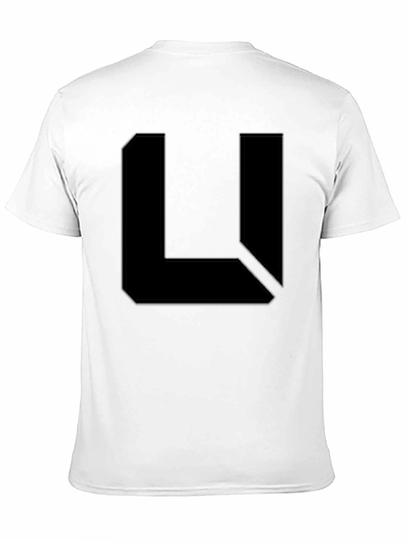 Black Abstract L Graphic Black T-Shirt view 11