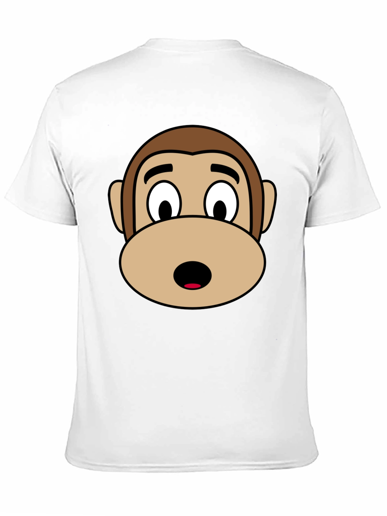 Black Monkey Face Graphic Tee - Black Unisex T-Shirt view 11