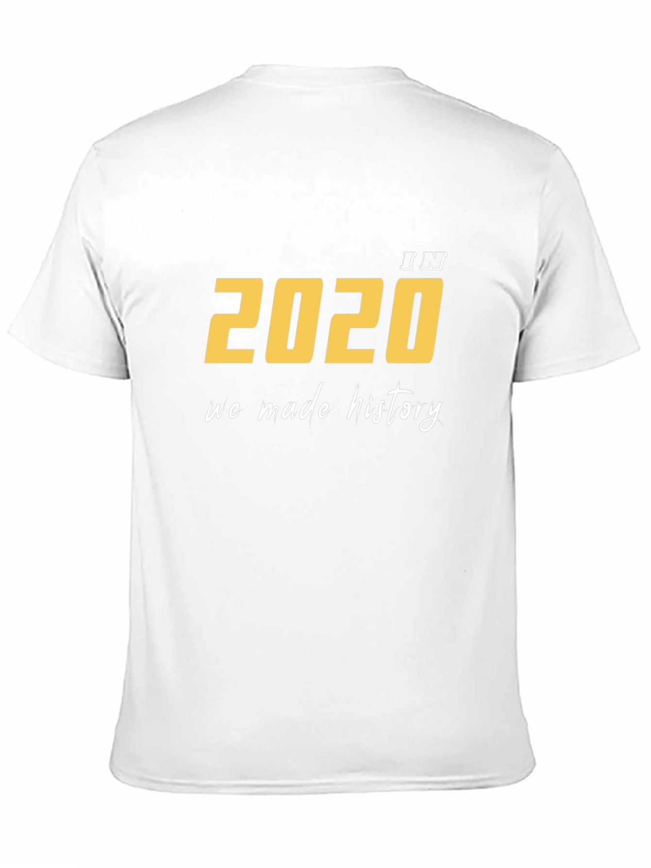 Black 2020 History Tee - Unisex Black Cotton T-Shirt view 11