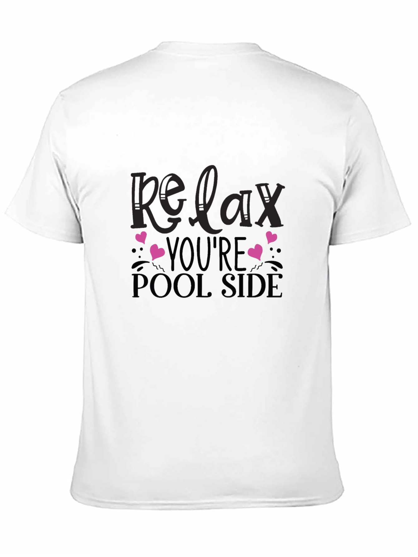 Black Relax You're Pool Side Graphic T-Shirt view 11