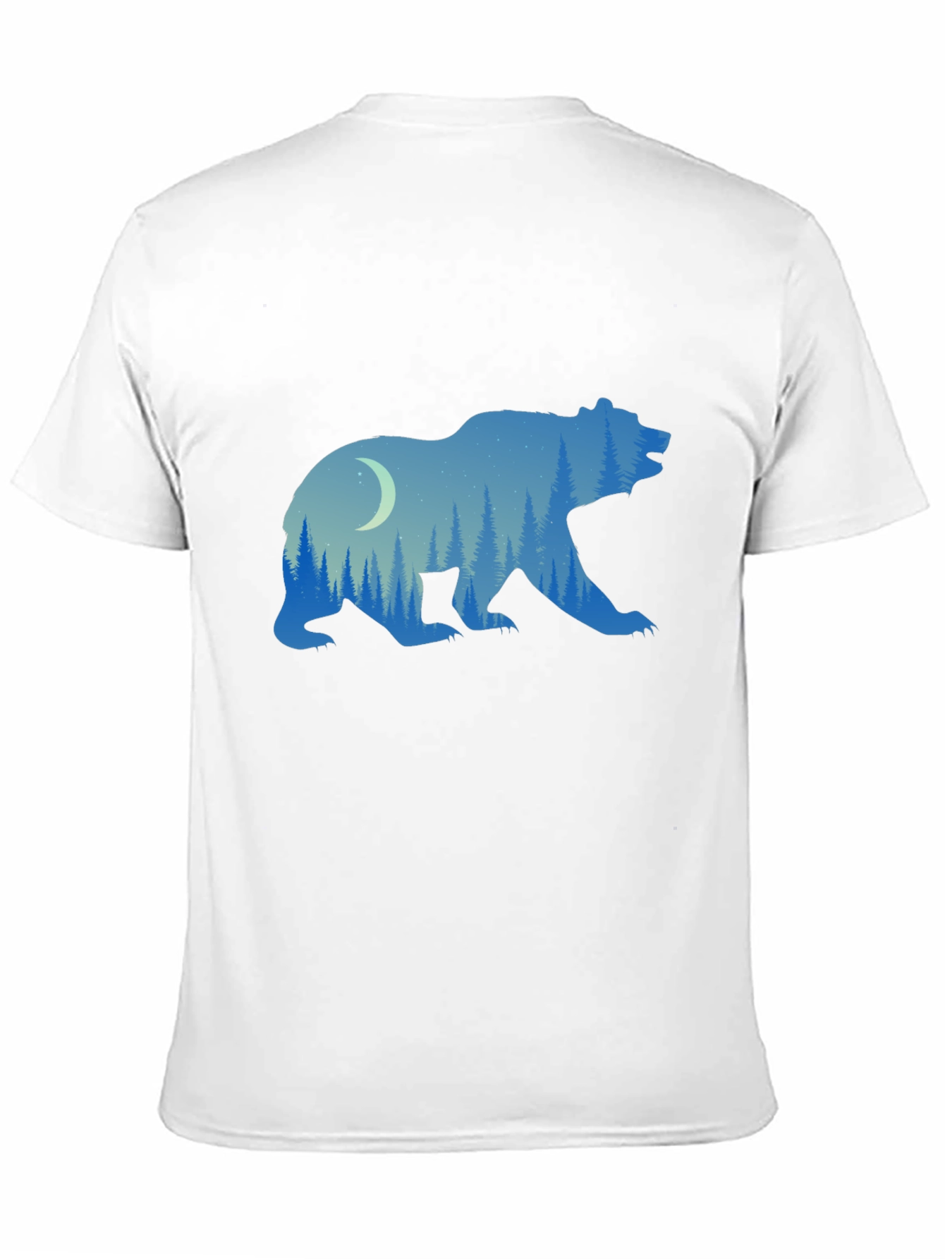 Black Nature Bear Graphic Tee - Black view 11