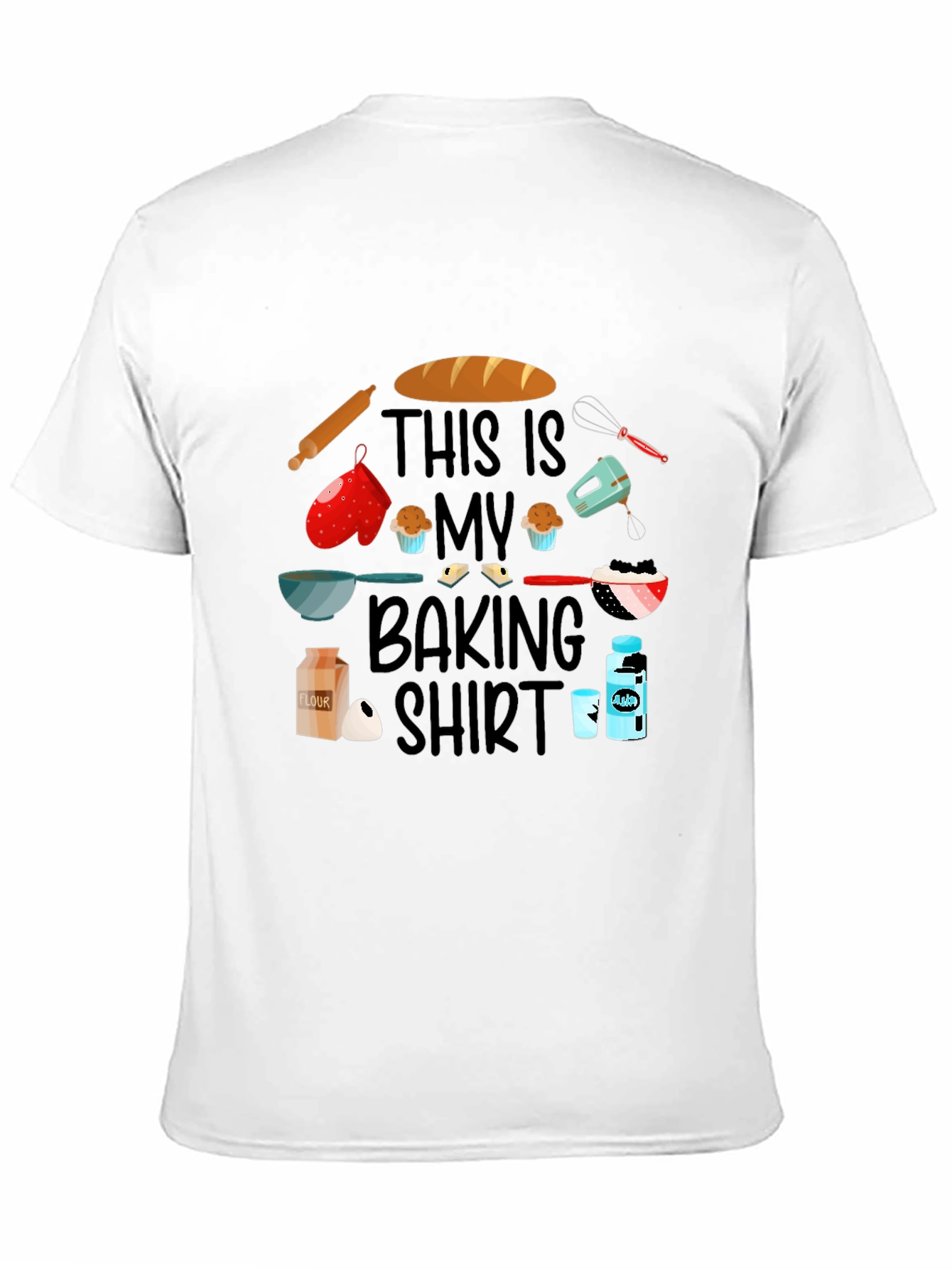 Black This Is My Baking Shirt - Novelty Graphic Tee view 11