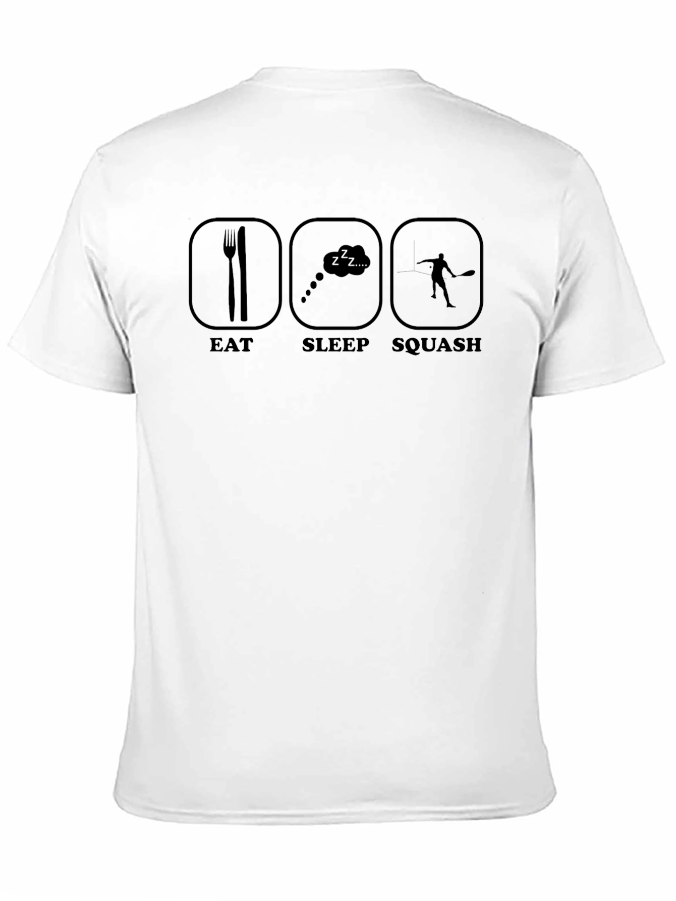 Black Eat Sleep Squash T-Shirt view 11