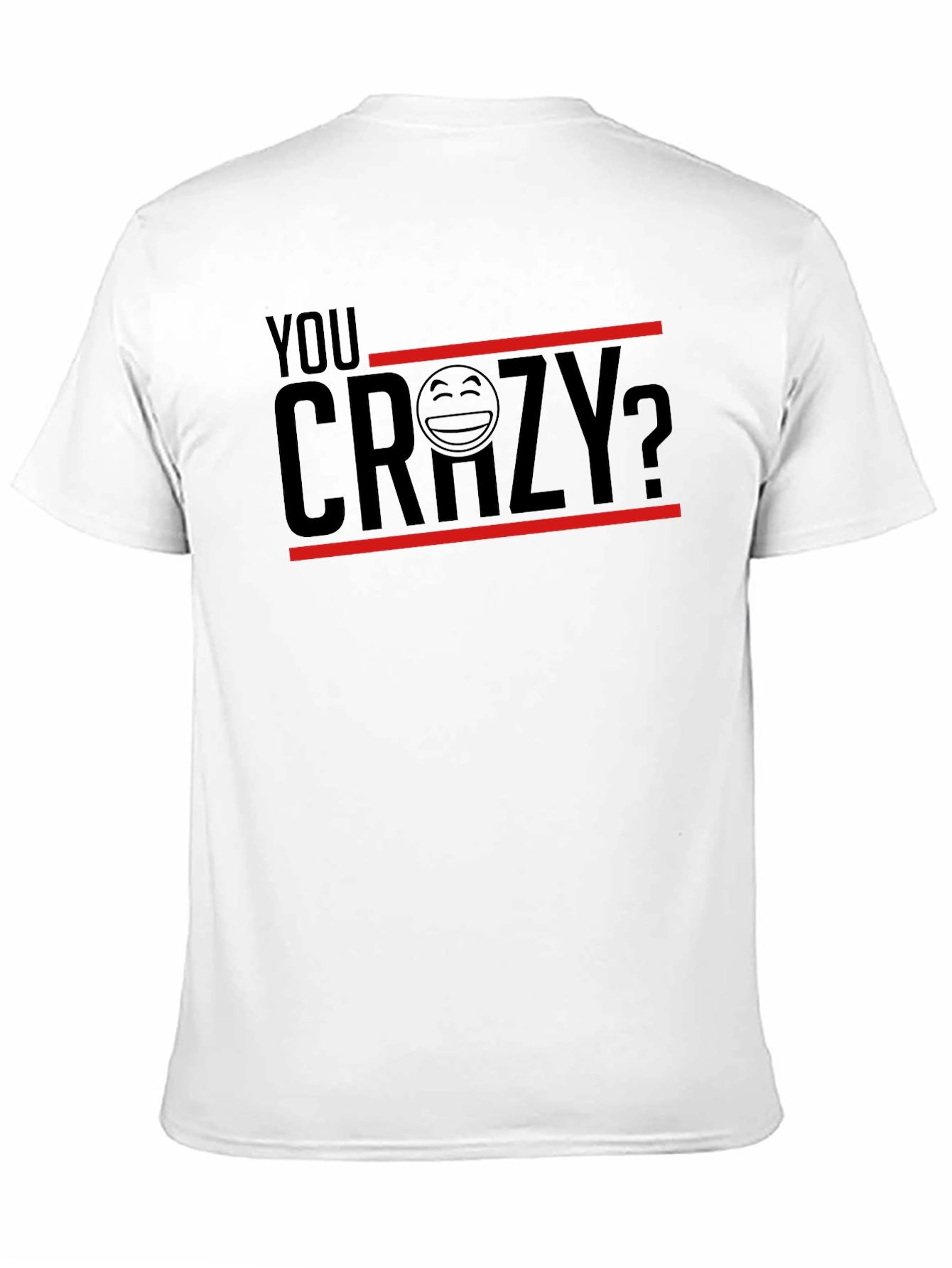 Black You Crazy Graphic Tee - Black Crew Neck T-Shirt view 11