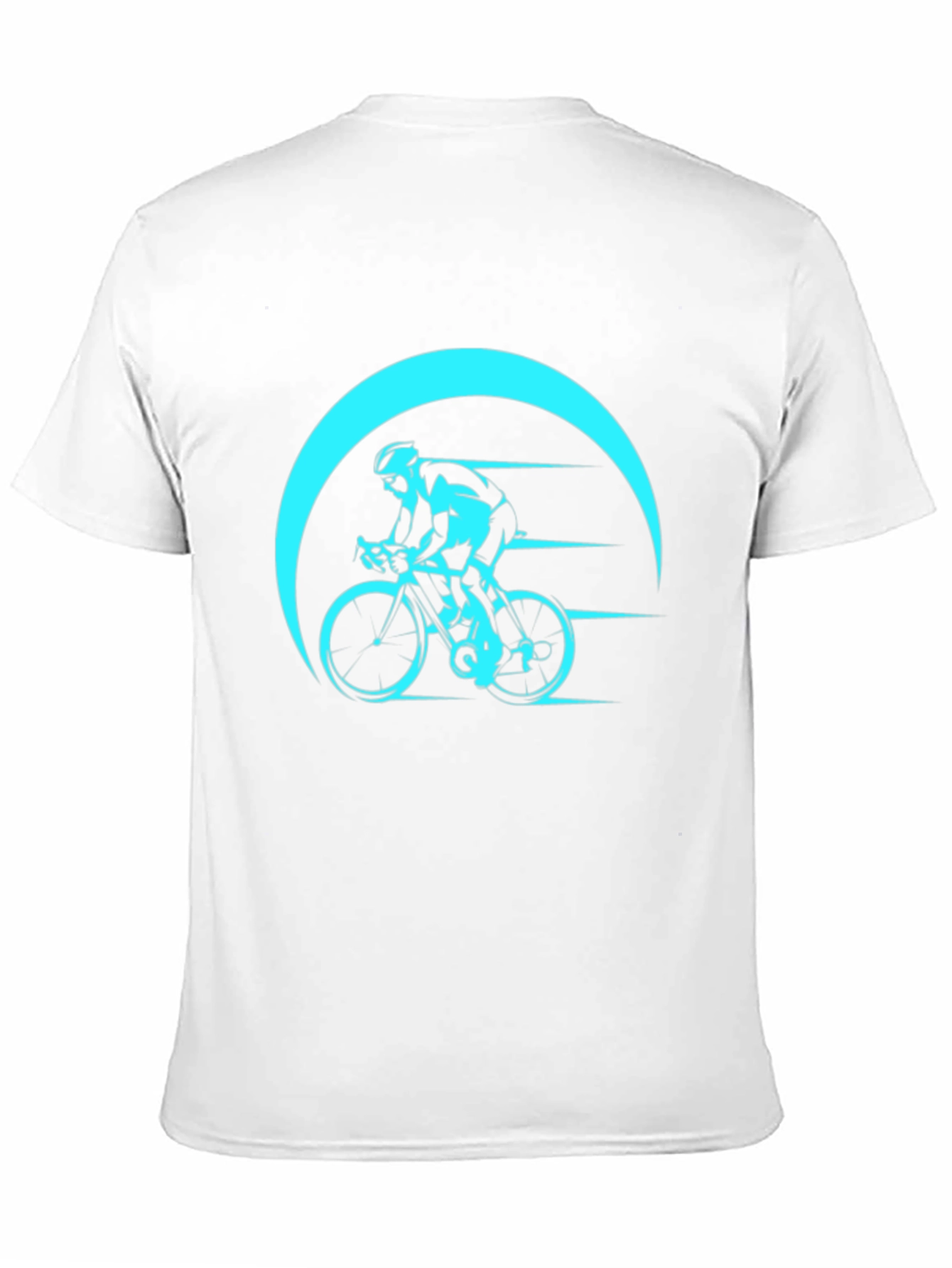 Black Cycling Graphic T-Shirt - Black Bike Design view 11