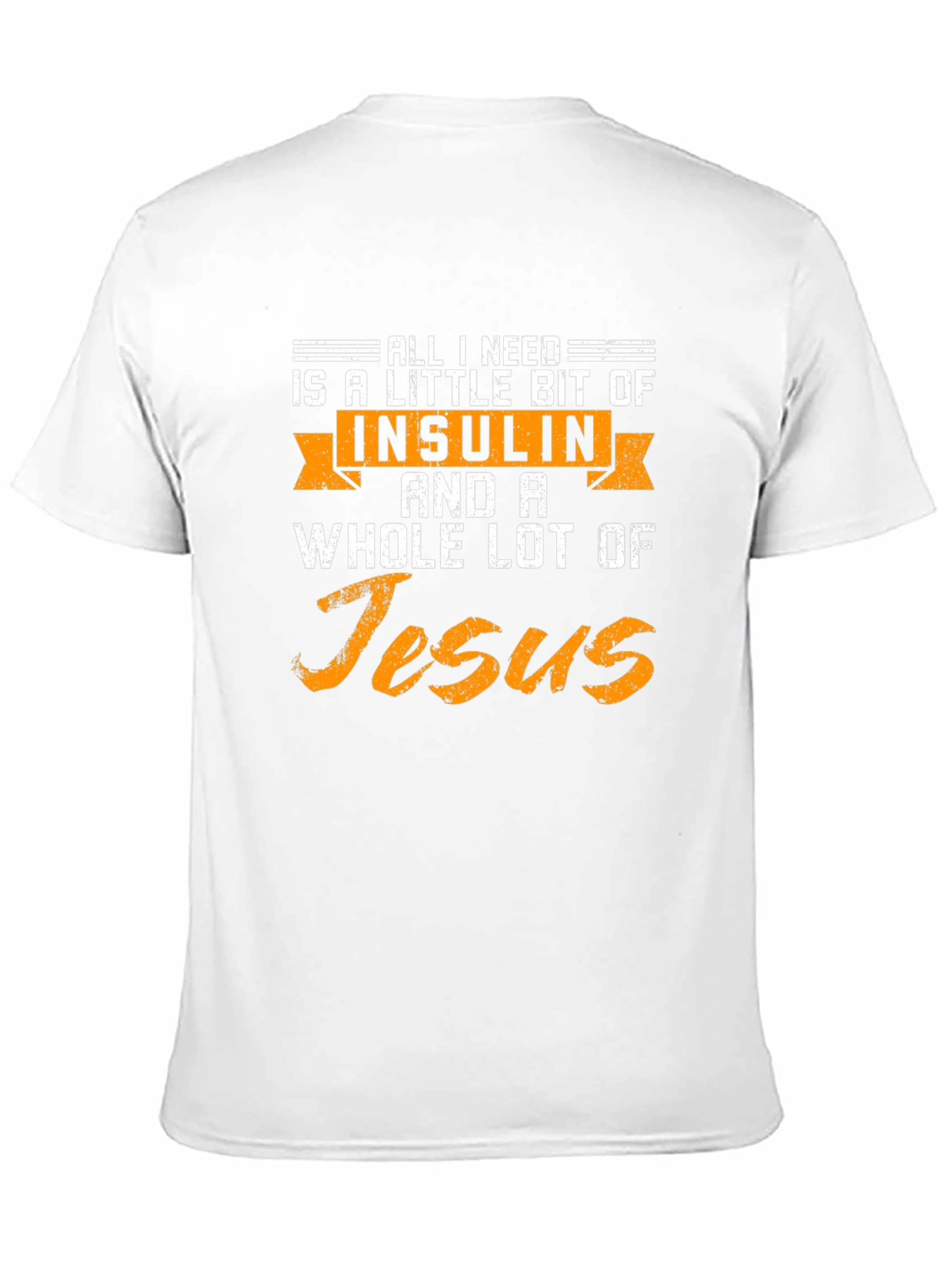 Black Insulin and Jesus T-Shirt Diabetes Awareness view 11