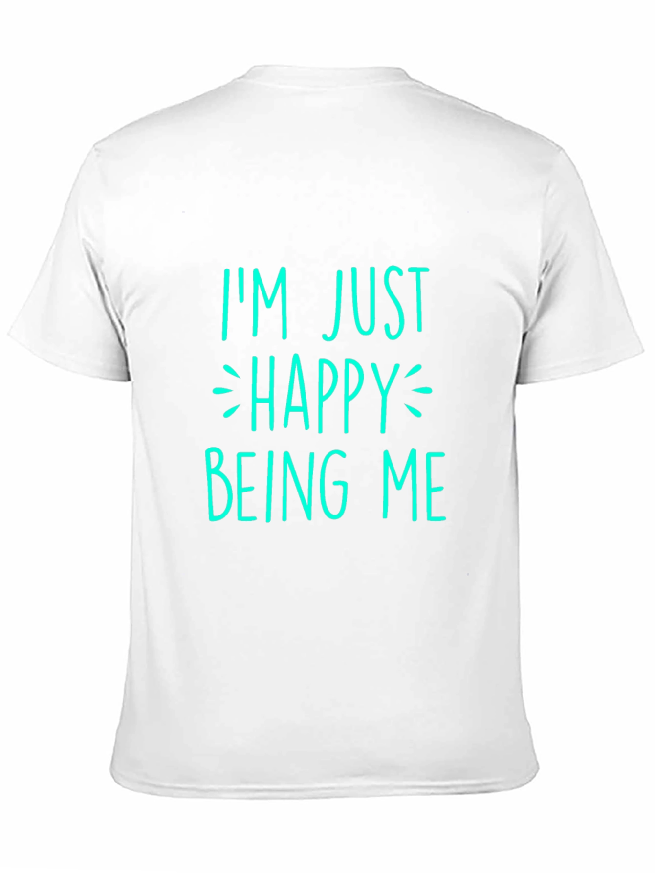 Black Happy Being Me Graphic Tee - Black Cotton T-Shirt view 11