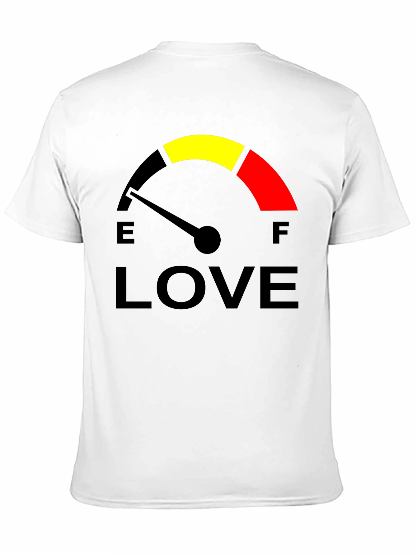 Black Love Meter T-Shirt - Full of Love Graphic Tee view 11
