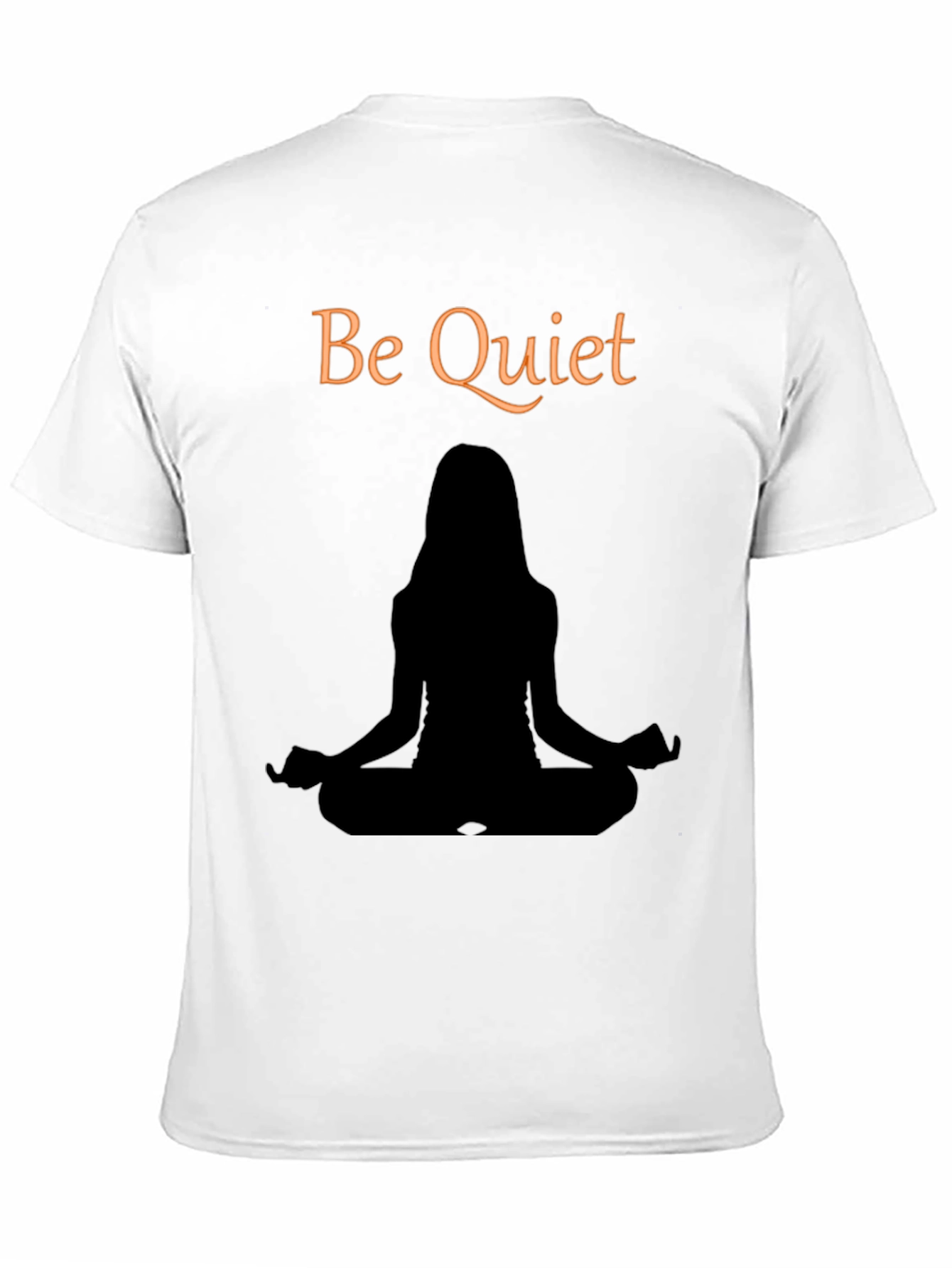 Black Be Quiet Meditation T-Shirt - Unisex Black Tee view 11