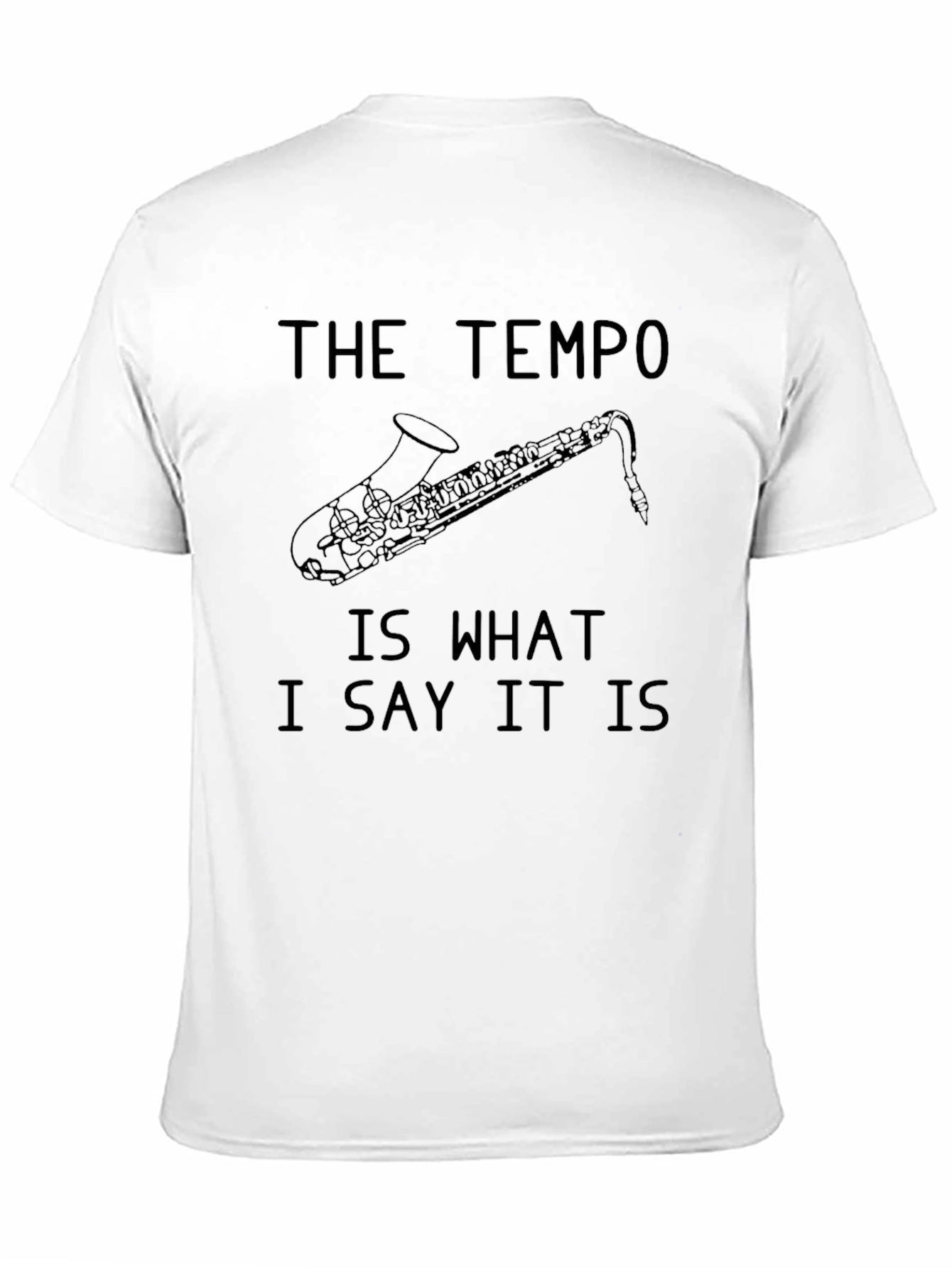 Black Tempo Saxophone T-Shirt - Musician Apparel view 11