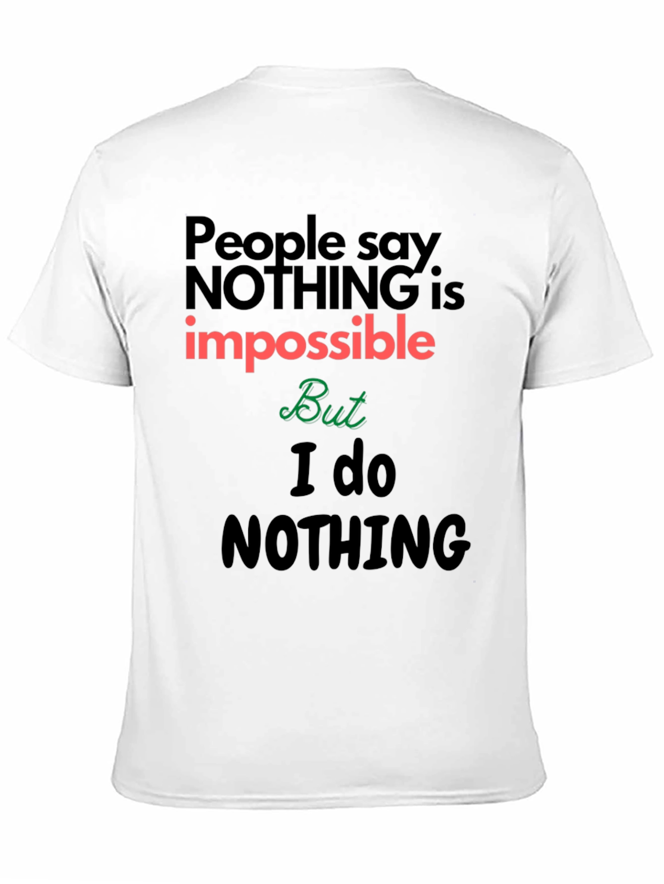 Black Impossible Nothing Statement T-Shirt view 11