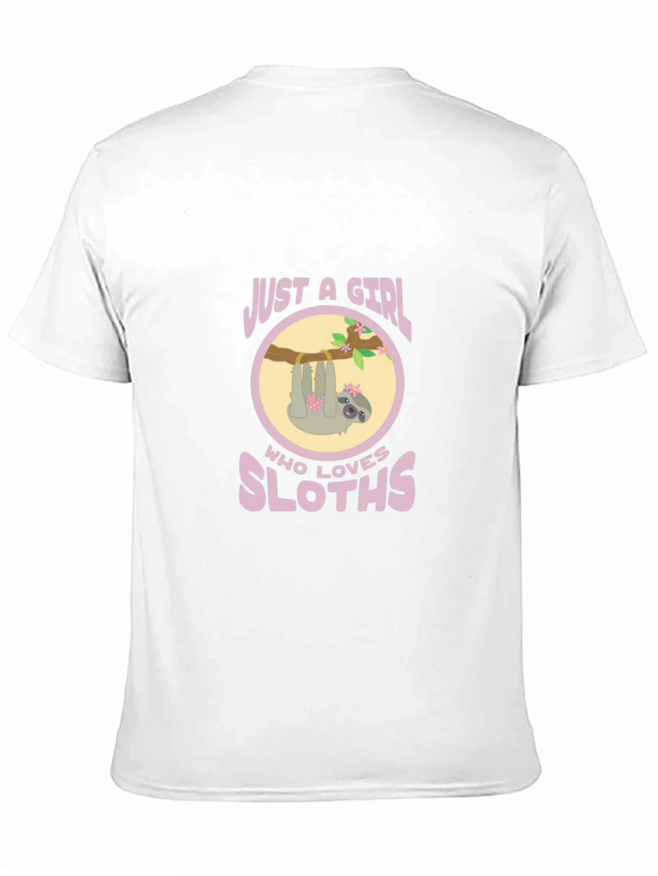 Black Girl Who Loves Sloths Black Tee view 11