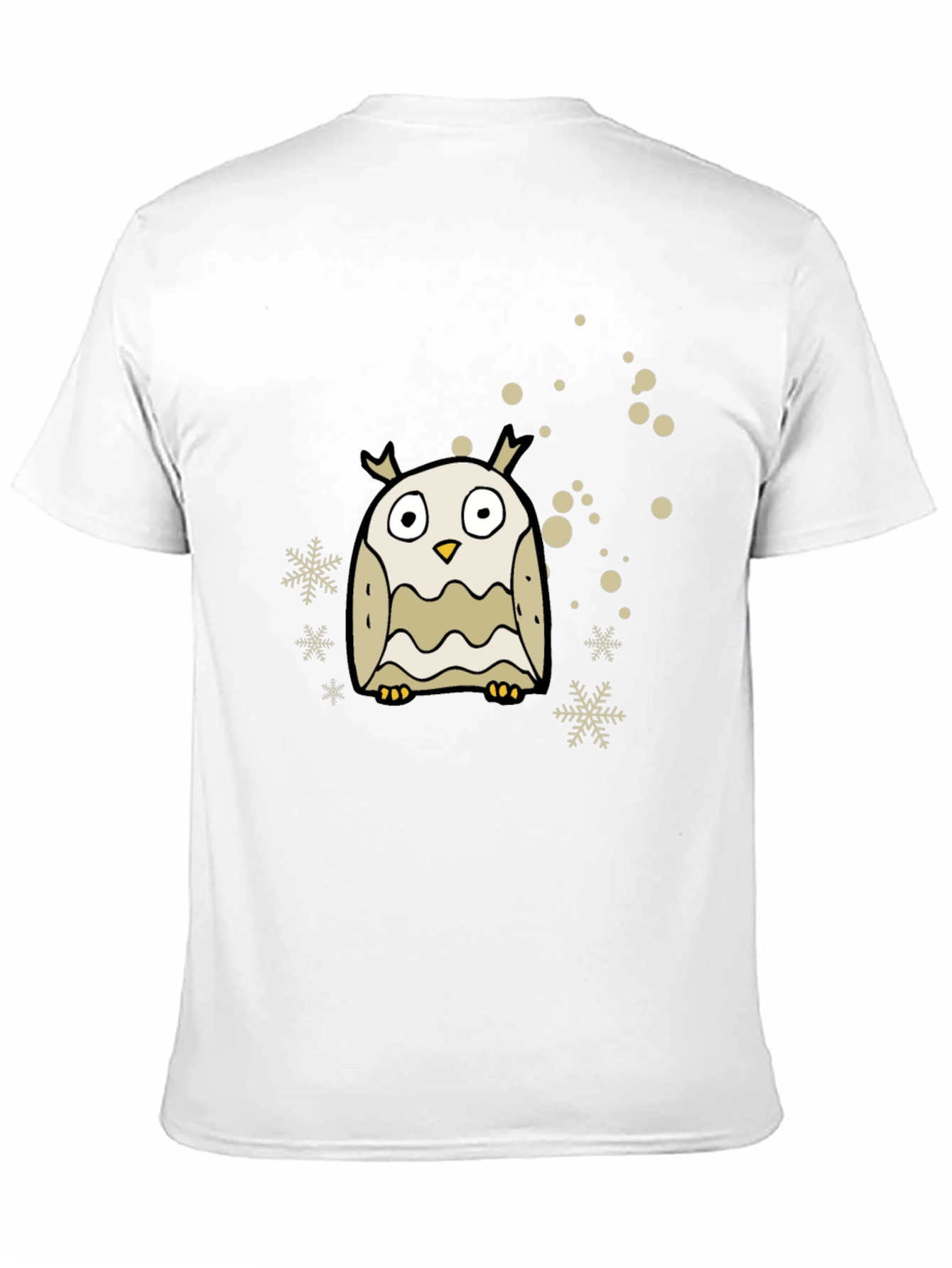 Black Cute Owl Graphic Tee - Black Cotton Blend view 11