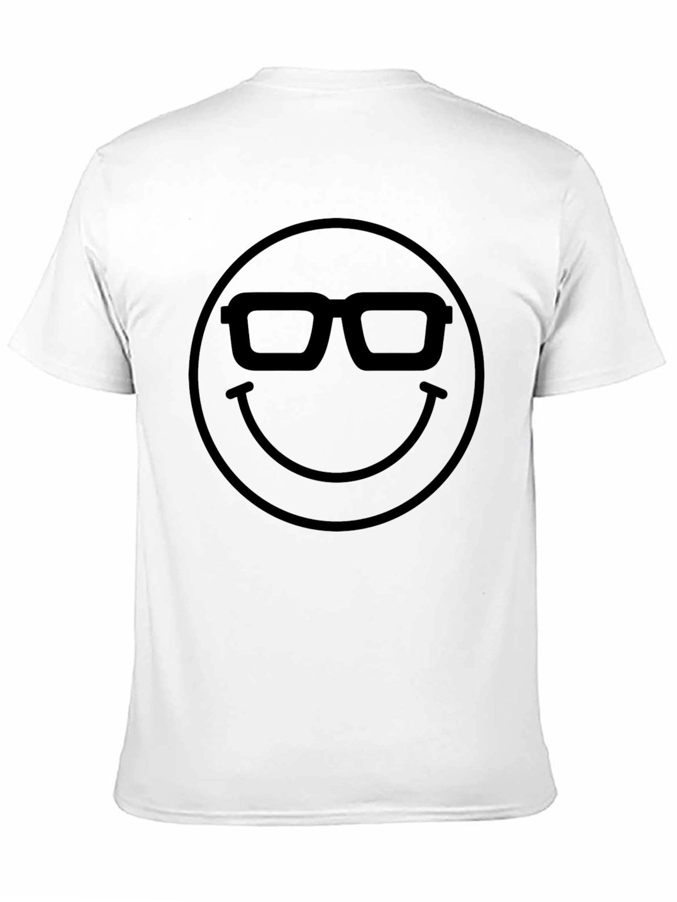 Black Geek Smiley Face T-Shirt - Black Graphic Tee view 11