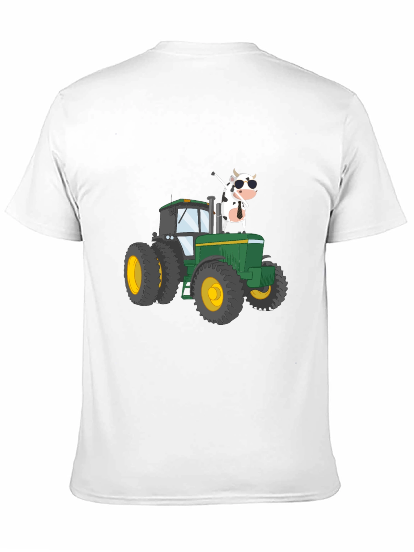 Black Cow on Tractor Graphic Tee - Black view 11