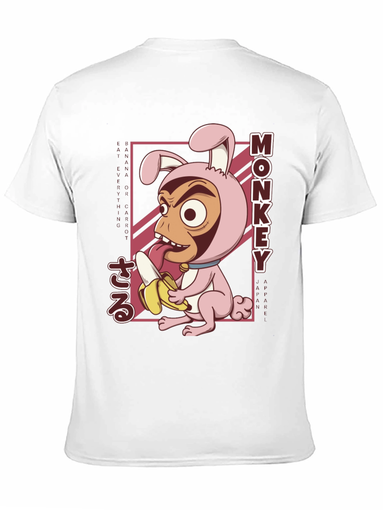 Black Monkey Banana T-Shirt Funny Cartoon Tee view 11