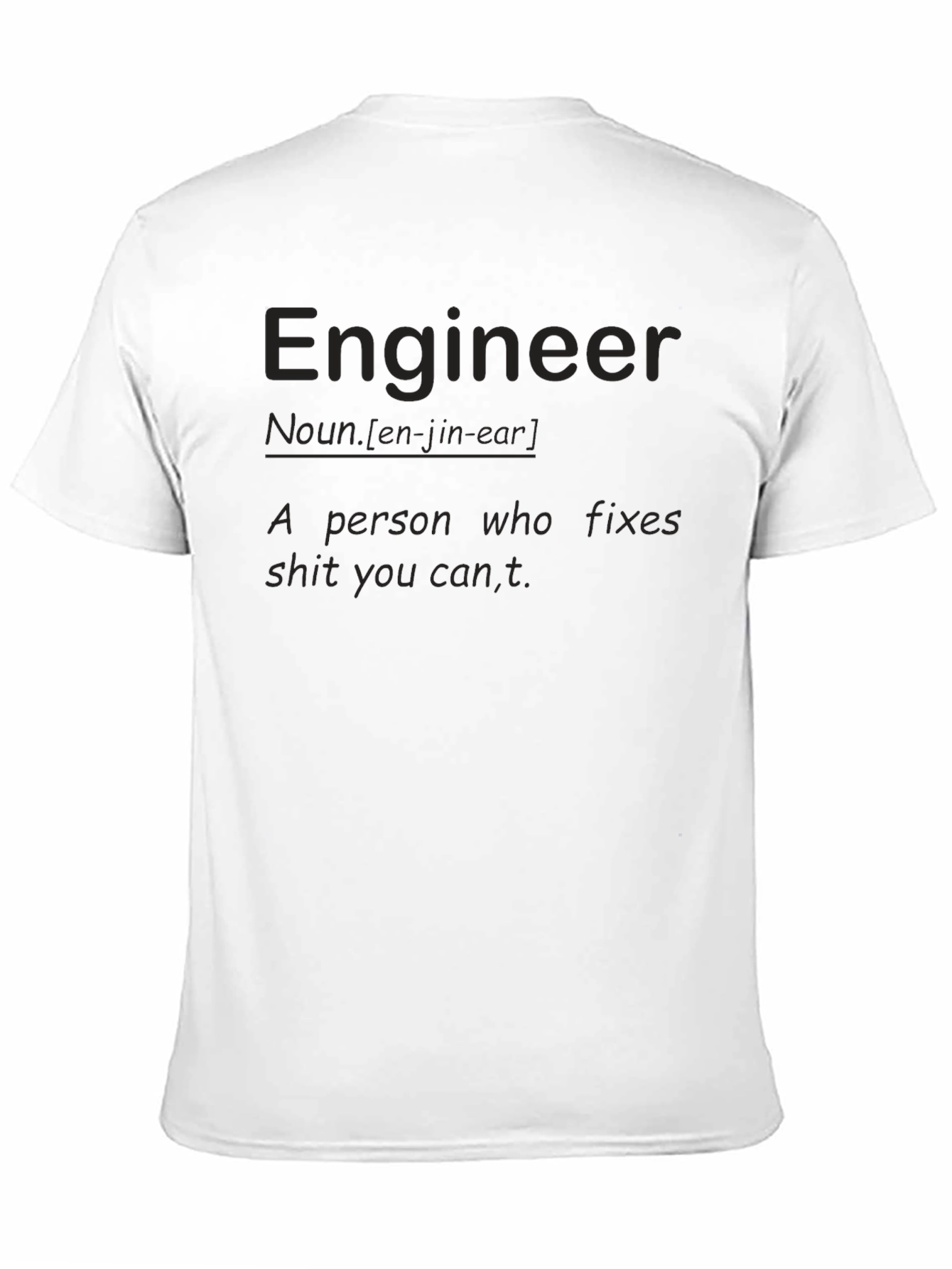 Black Engineer Definition Black T-Shirt view 11