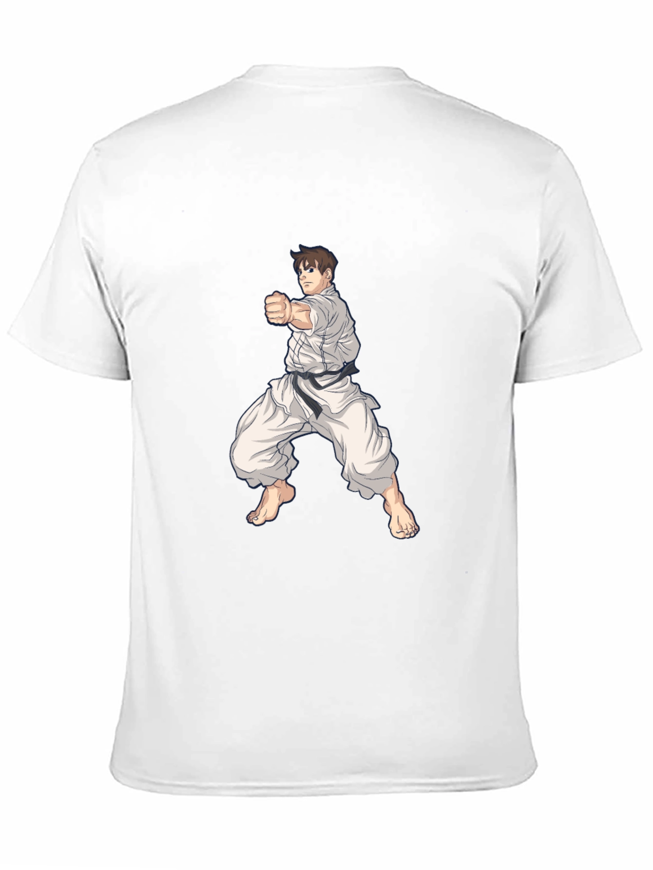 Black Karate Graphic Tee - Martial Arts Style Shirt view 11