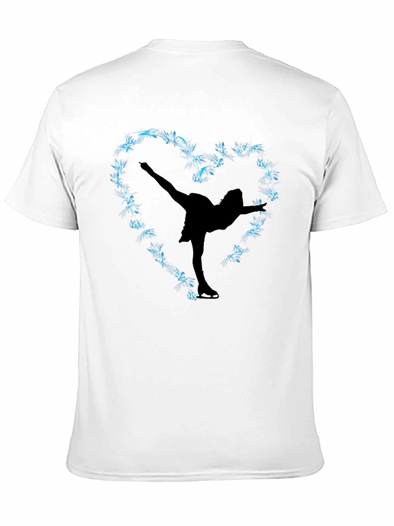Black Figure Skating Heart Graphic Tee view 11