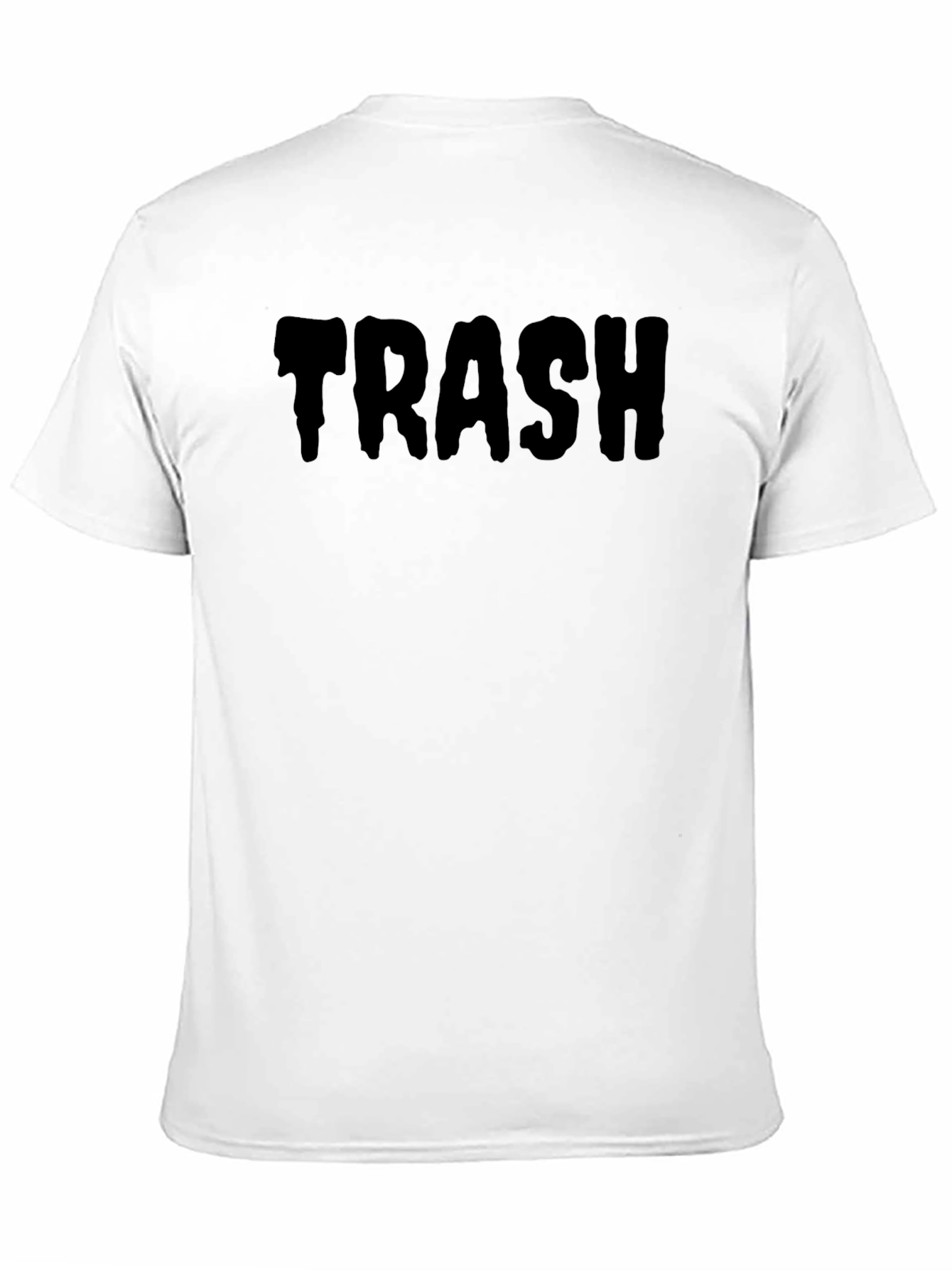 Black Men's 'Trash' Graphic Print Black T-Shirt view 11