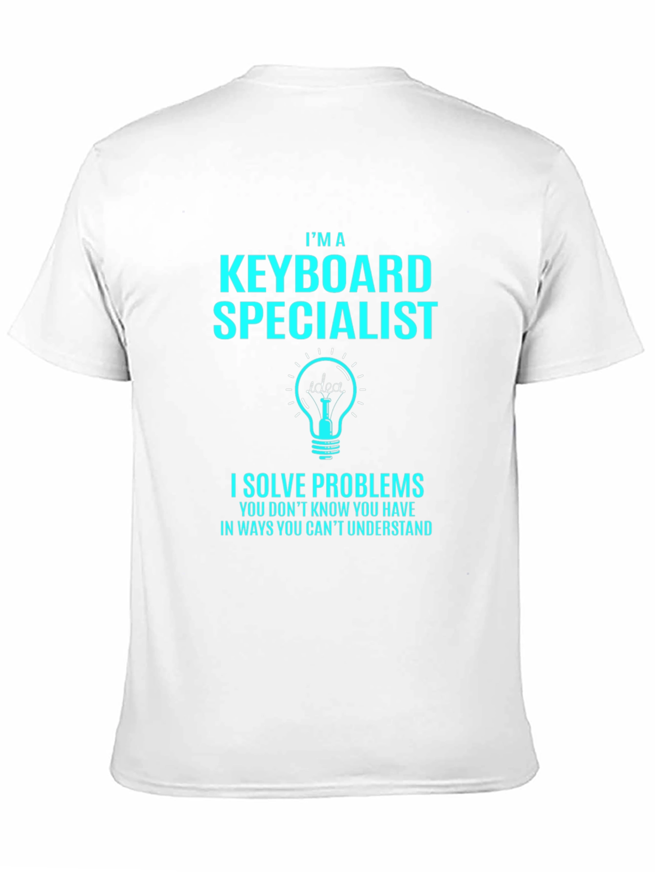 Black Keyboard Specialist Novelty Graphic Tee view 11