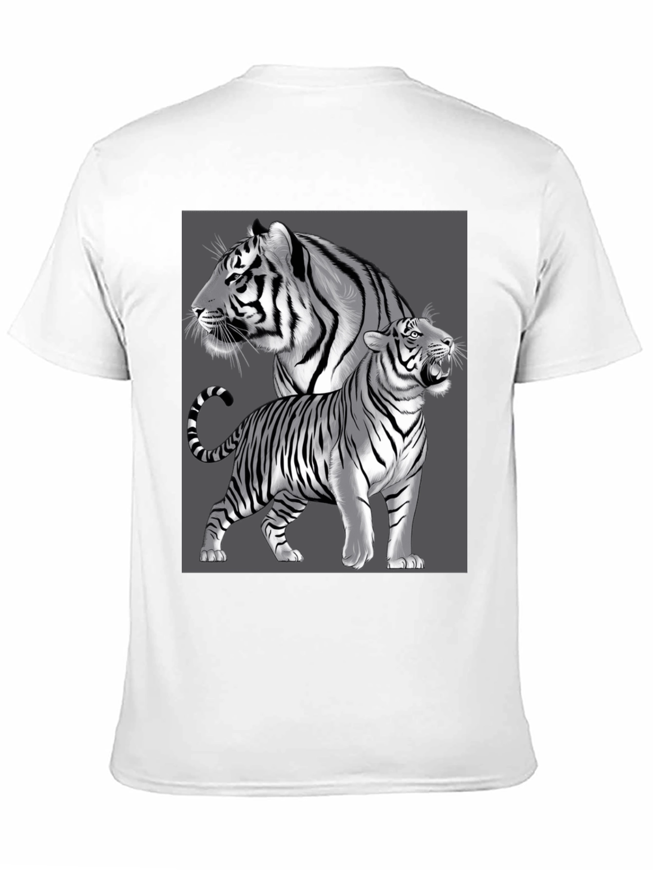 Black Tiger Graphic Tee - Black Crew Neck view 11