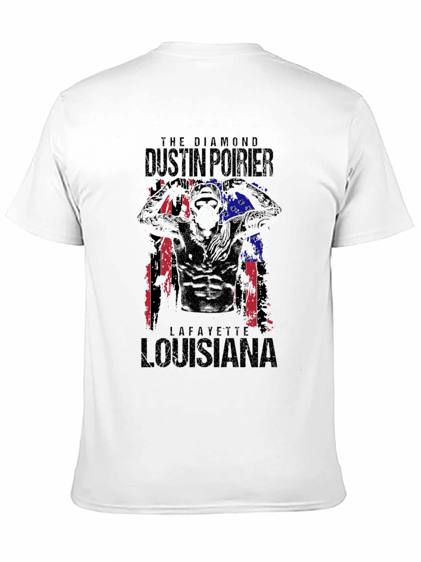 Black Dustin Poirier Lafayette Louisiana Graphic T-Shirt view 11