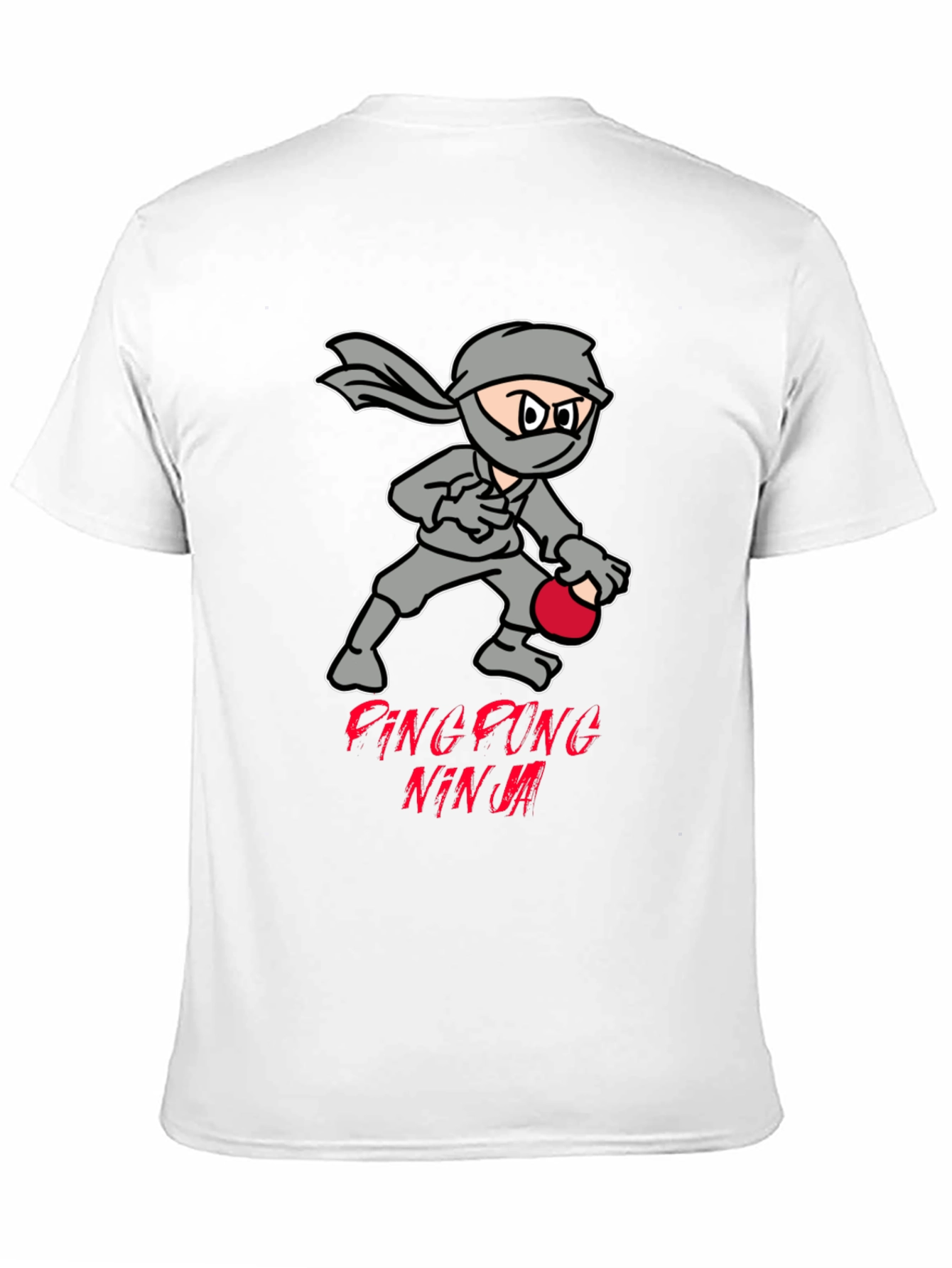 Black Ping Pong Ninja T-Shirt - Cool Graphic Tee view 11