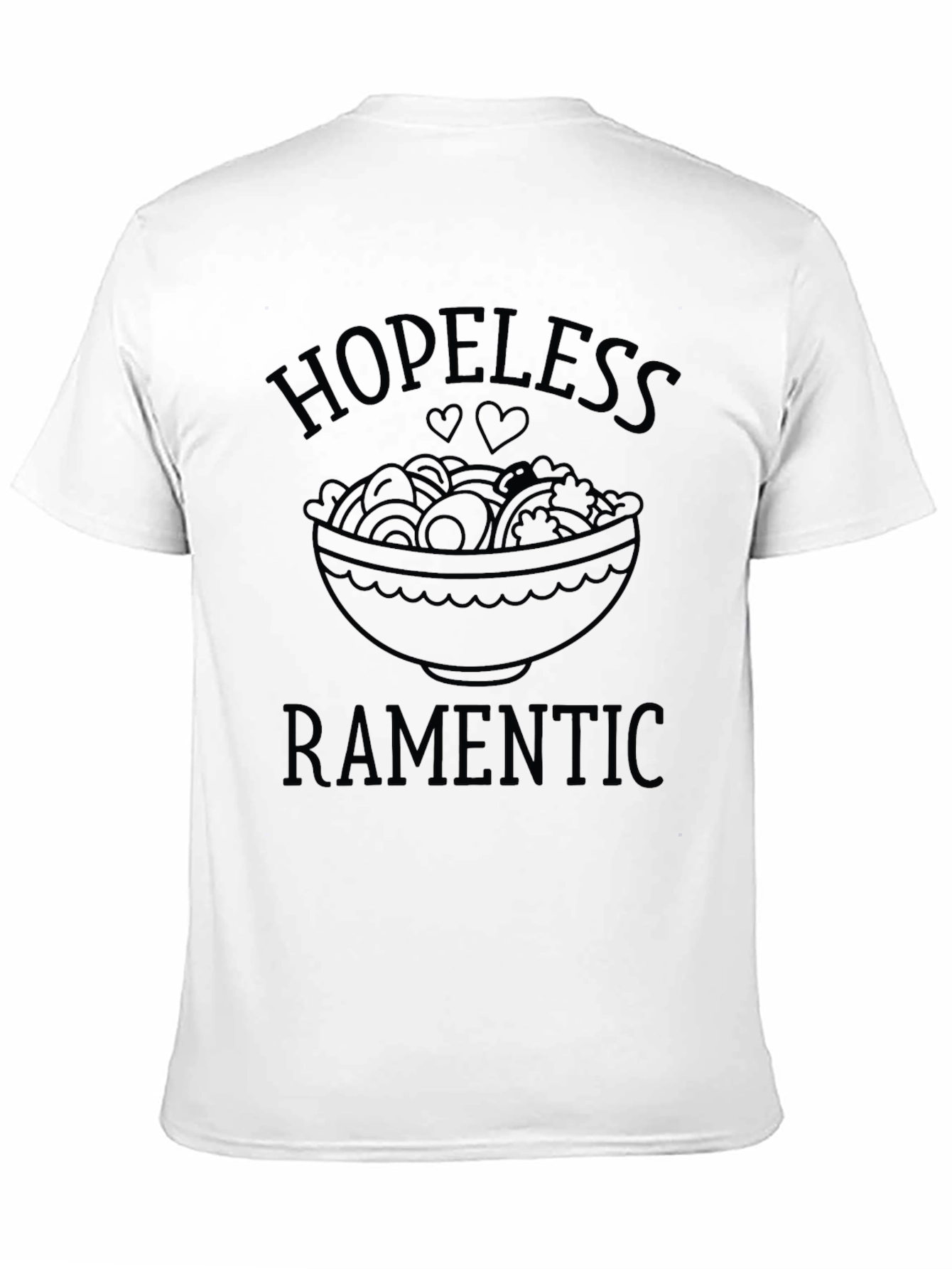 Black Hopeless Ramentic T-Shirt, Funny Noodle Bowl Tee view 11