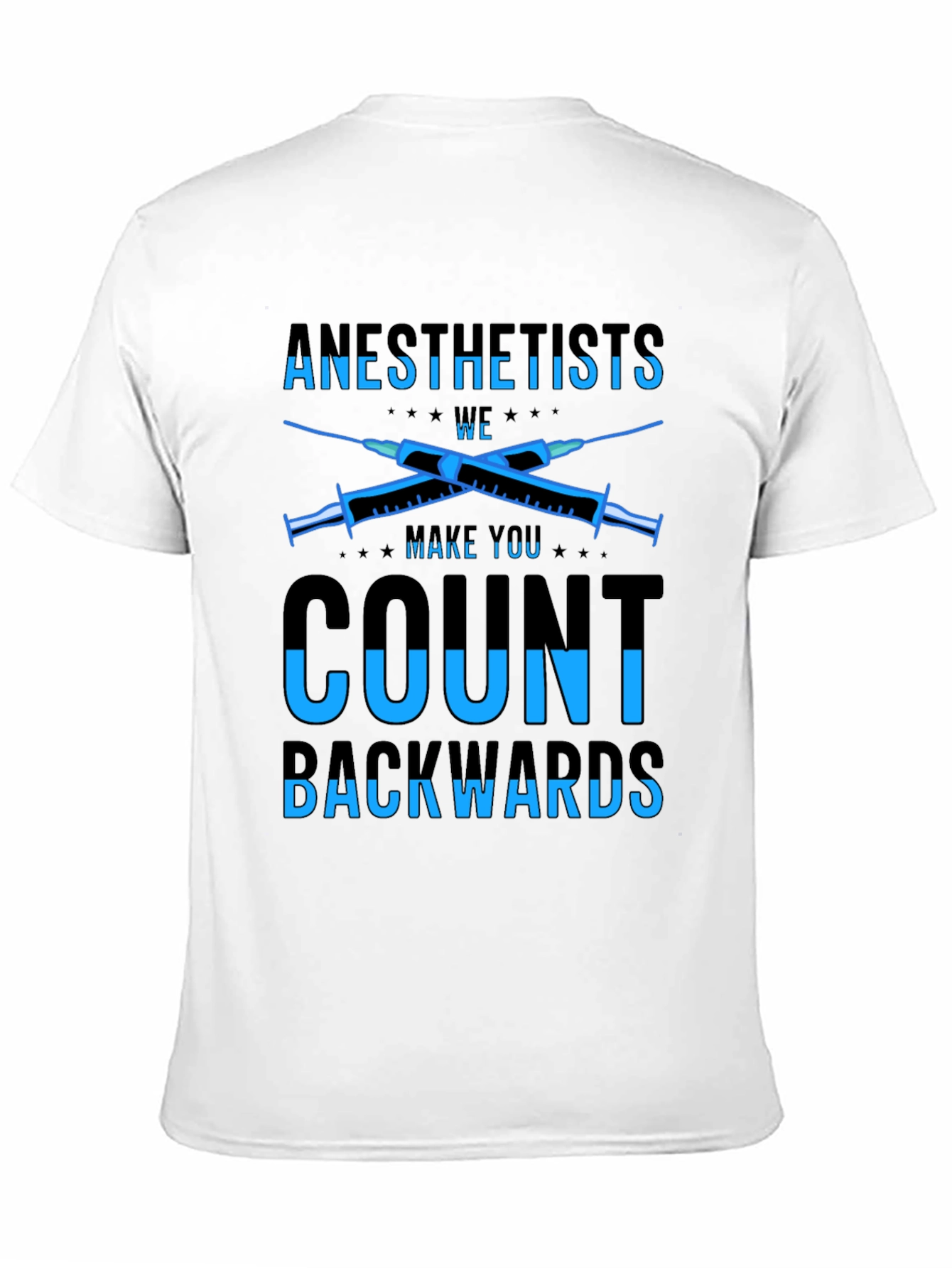 Black Anesthetist Count Backwards T-Shirt - Black view 11