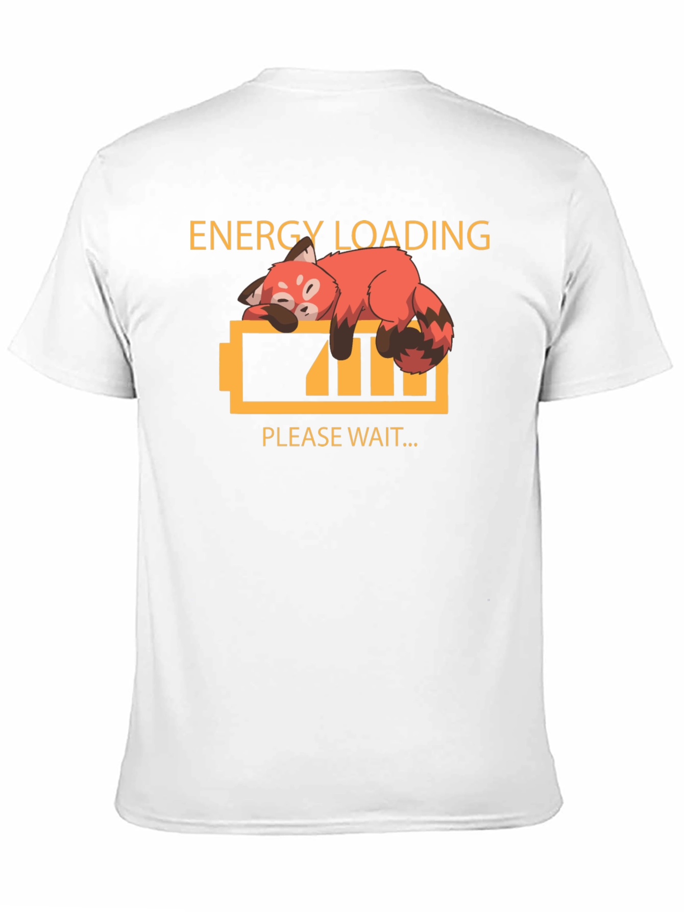 Black Energy Loading Funny Red Panda Graphic T-Shirt view 11