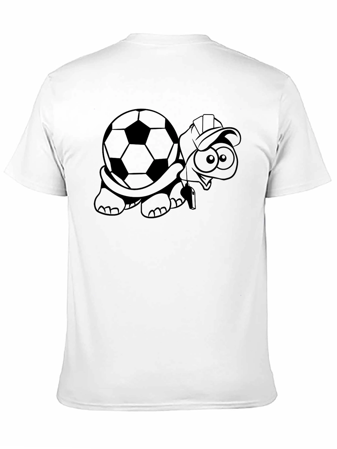 Black Funny Soccer Turtle T-Shirt - Cartoon Sports Tee view 11