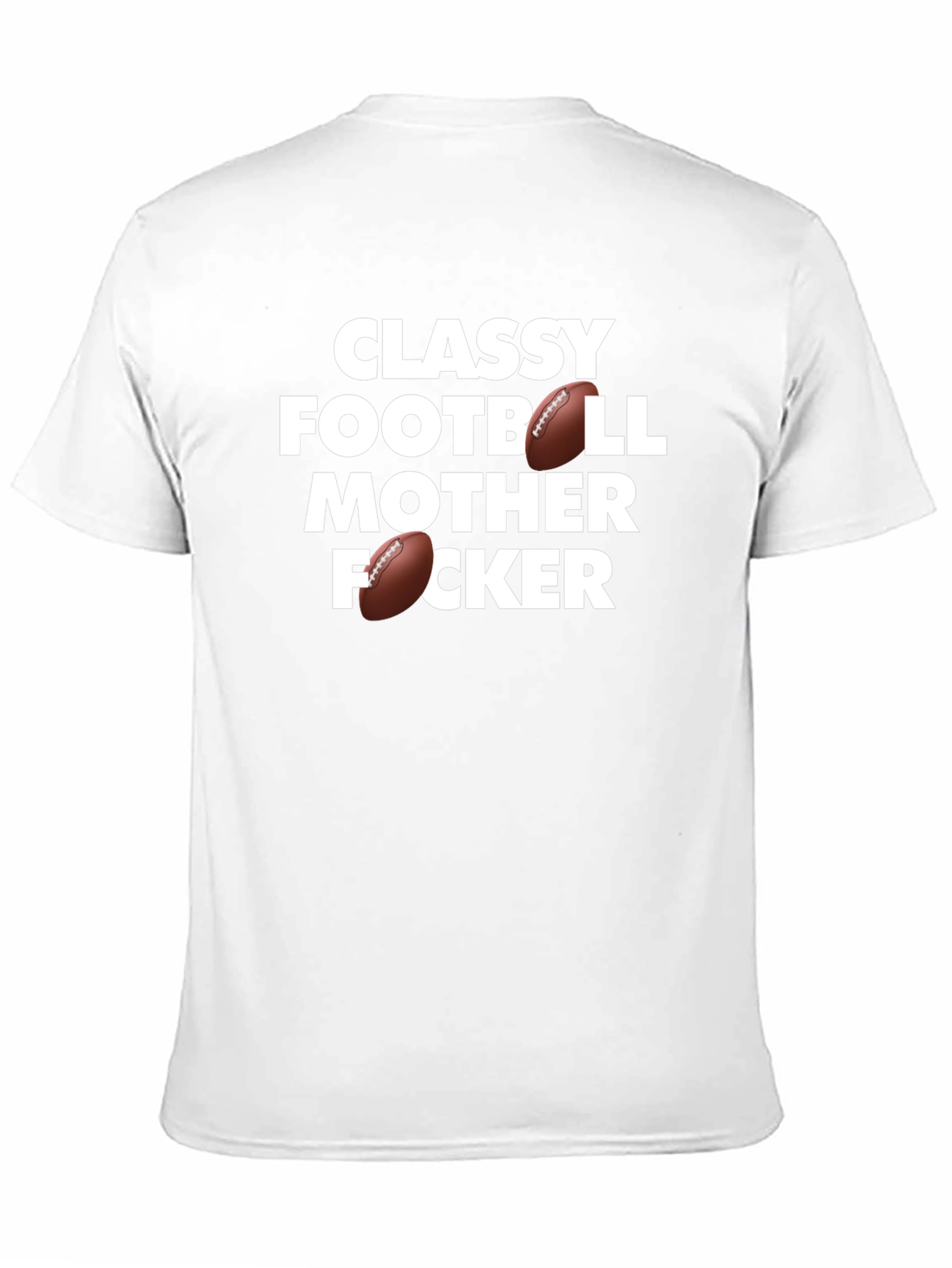 Black Classy Football Mother F'er T-Shirt view 11