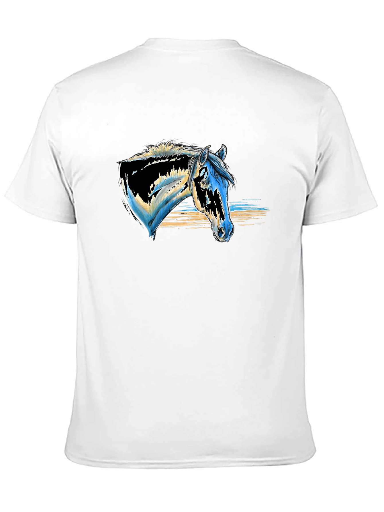 Black Horse Head Graphic Print Tee view 11