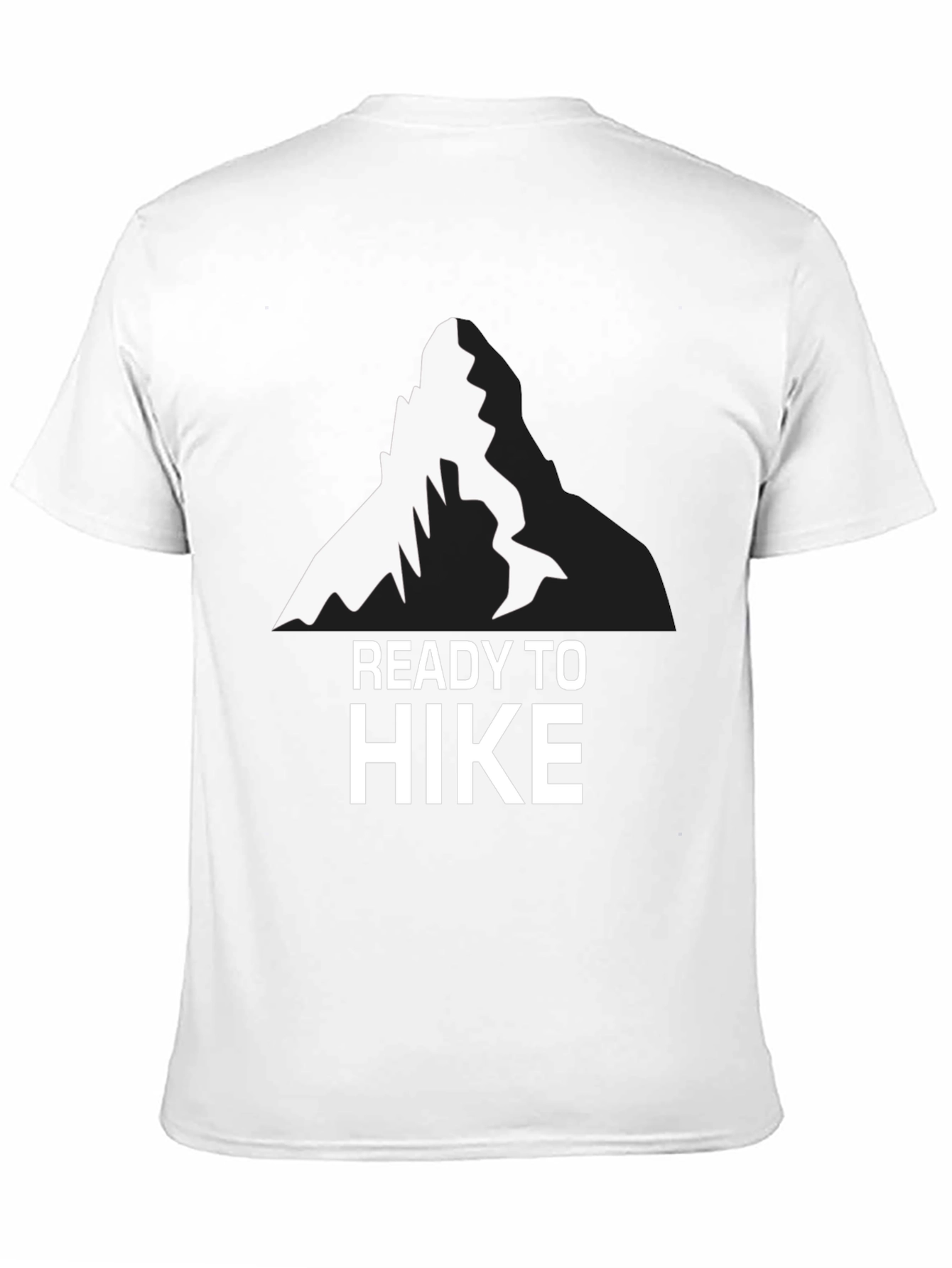 Black Ready To Hike T-Shirt - Mountain Design view 11