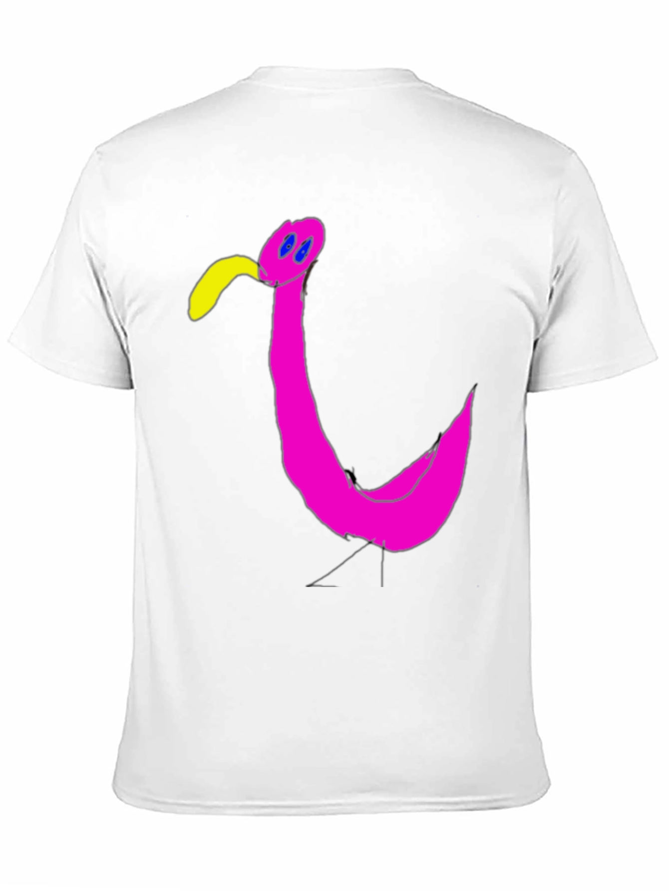 Black Funky Flamingo Black T-Shirt - Unique Graphic Tee view 11