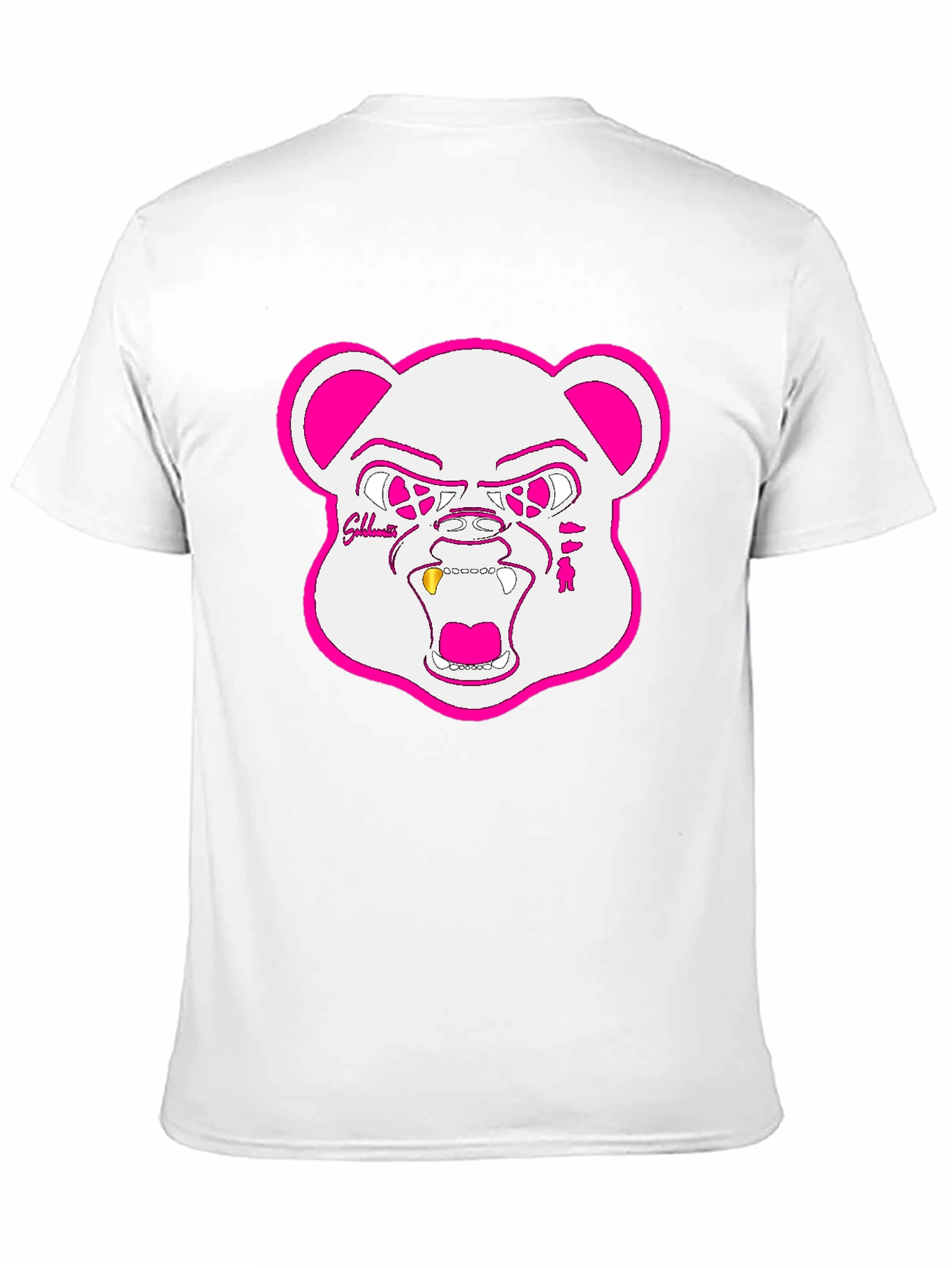 Black Black T-Shirt with Goldteeth Bear Graphic view 11