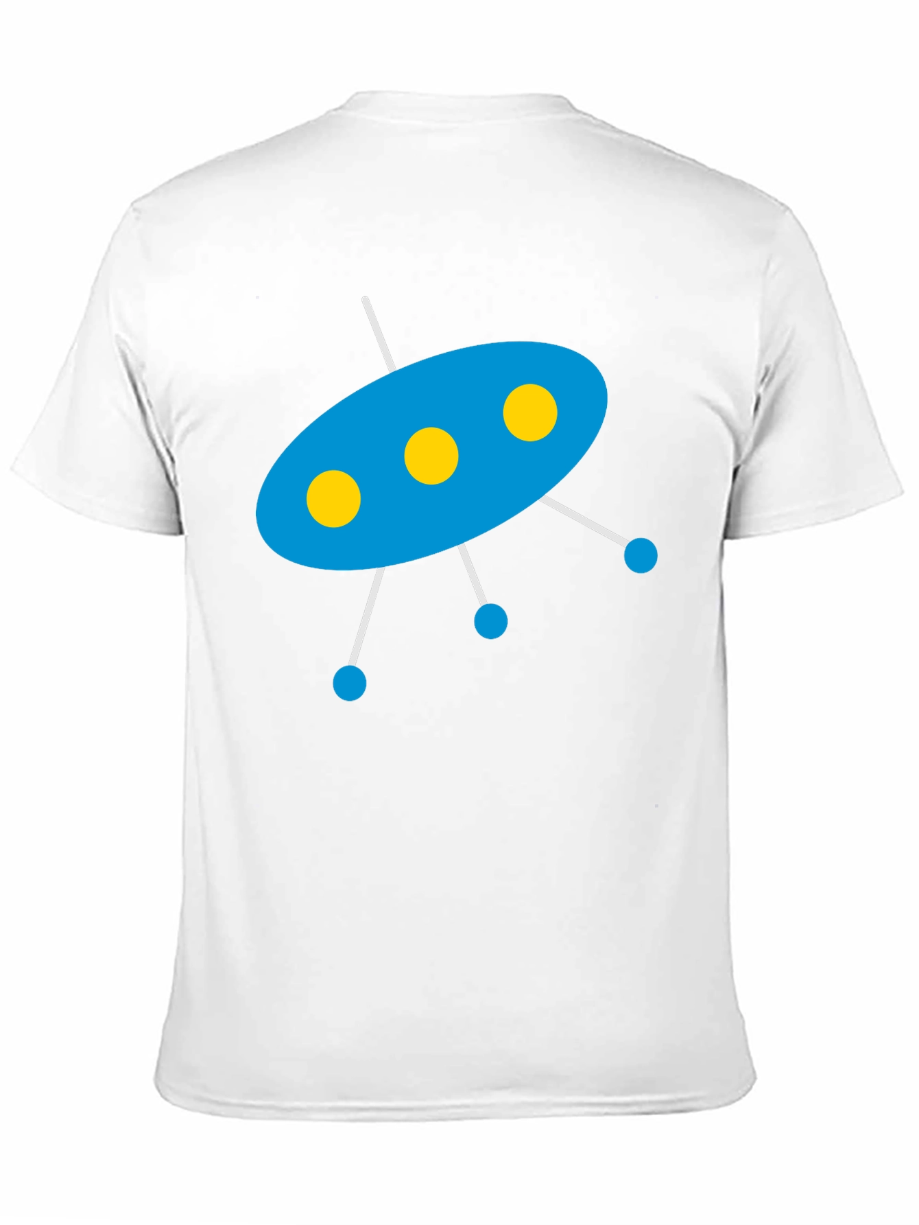 Black UFO Graphic T-Shirt - Black Cotton Blend Tee view 11