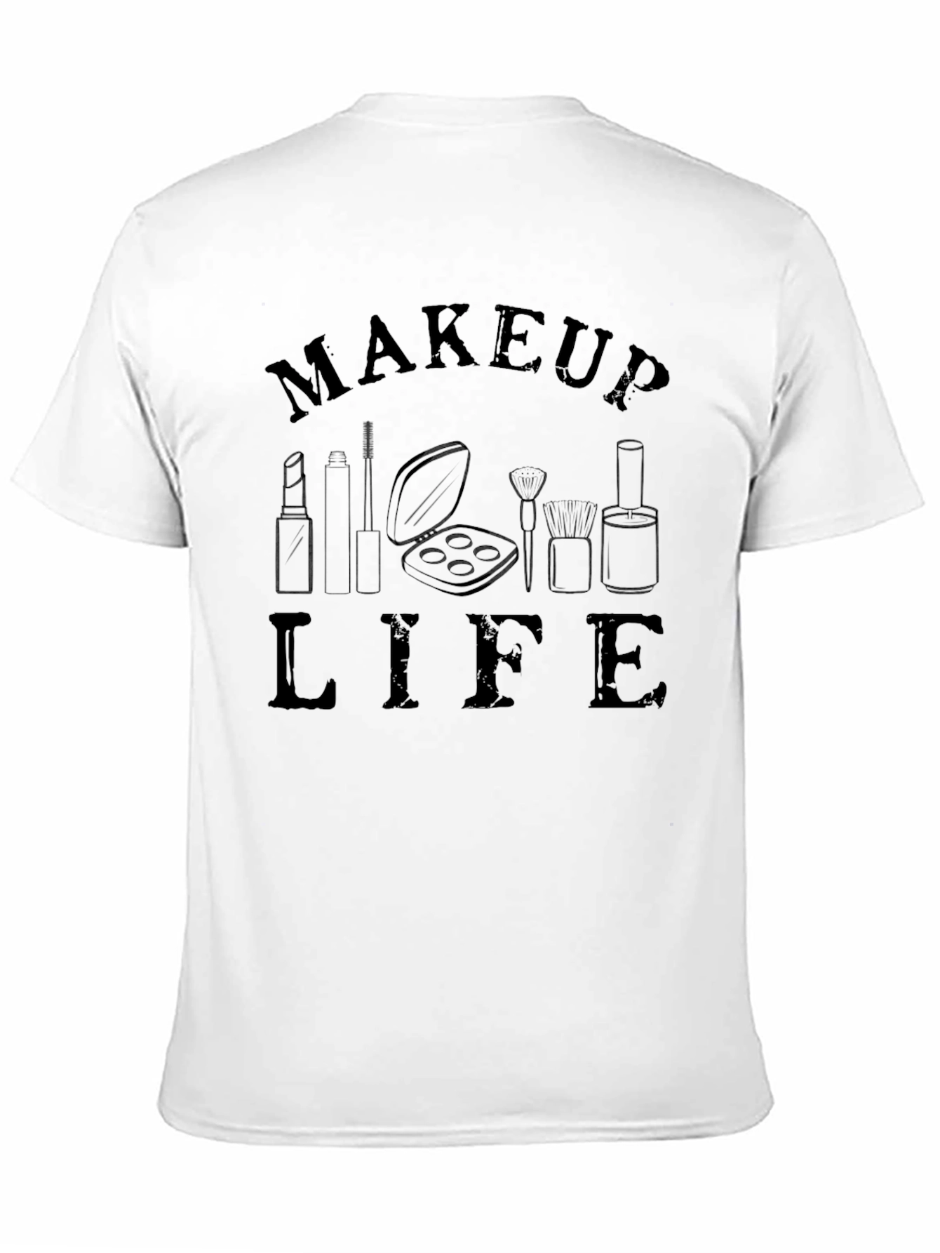 Black Makeup Life Graphic Tee - Black Short Sleeve T-Shirt view 11