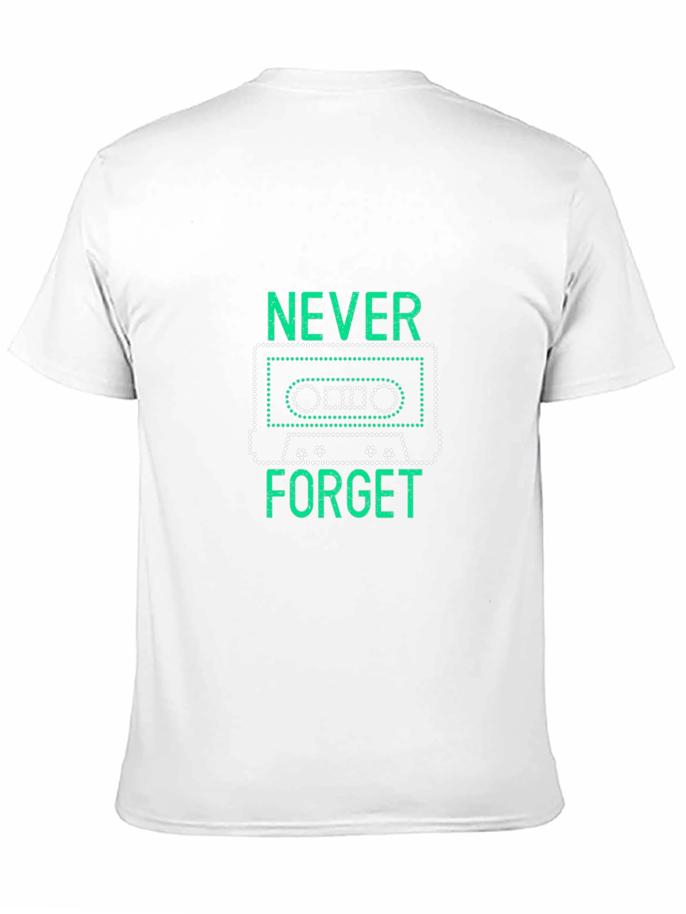 Black Retro Cassette Tape T-Shirt - Never Forget Graphic Tee view 11