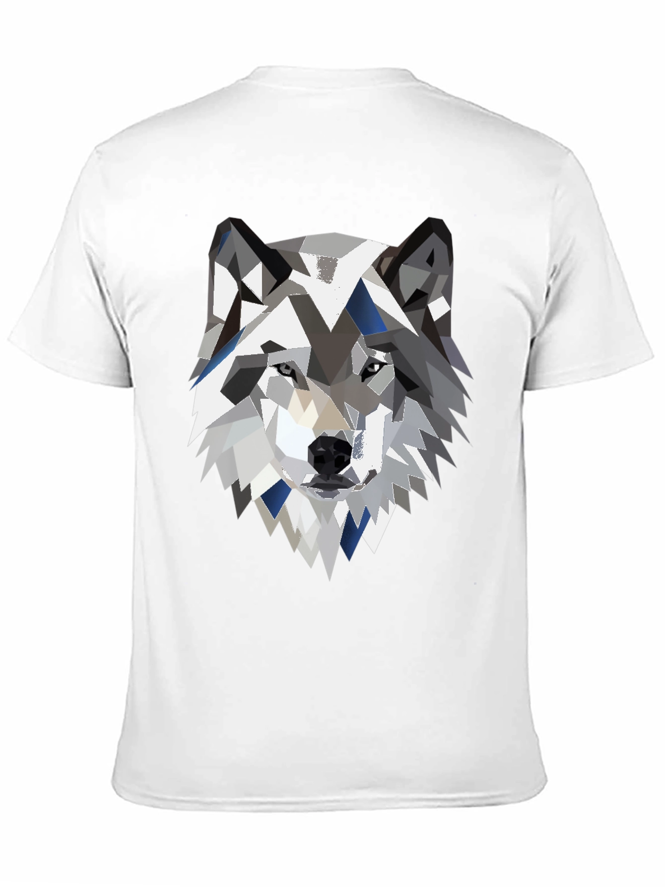 Black Geometric Wolf Graphic Print Black Tee view 11