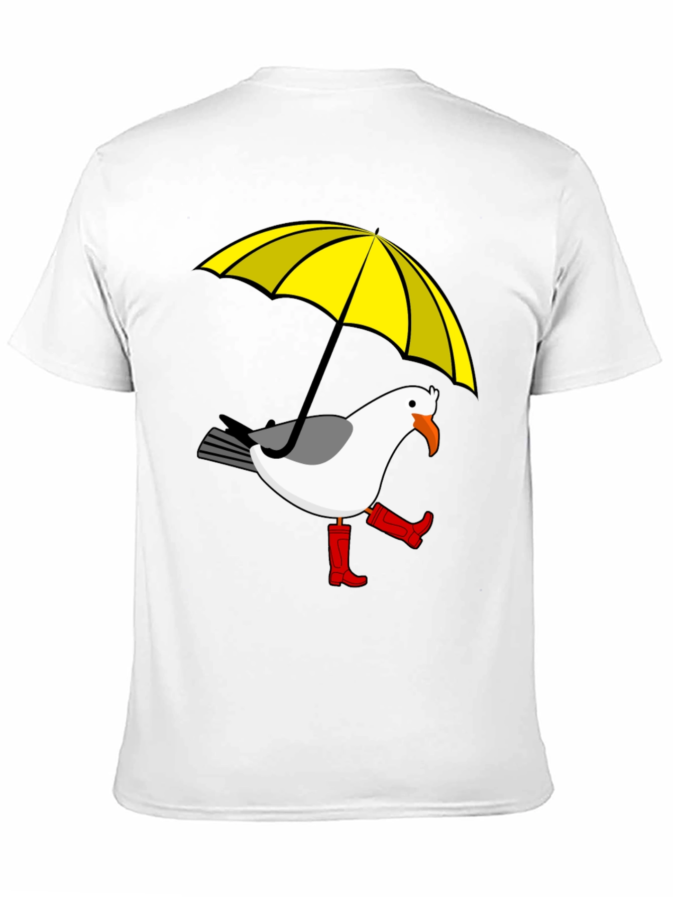 Black Rainy Day Seagull T-Shirt view 11