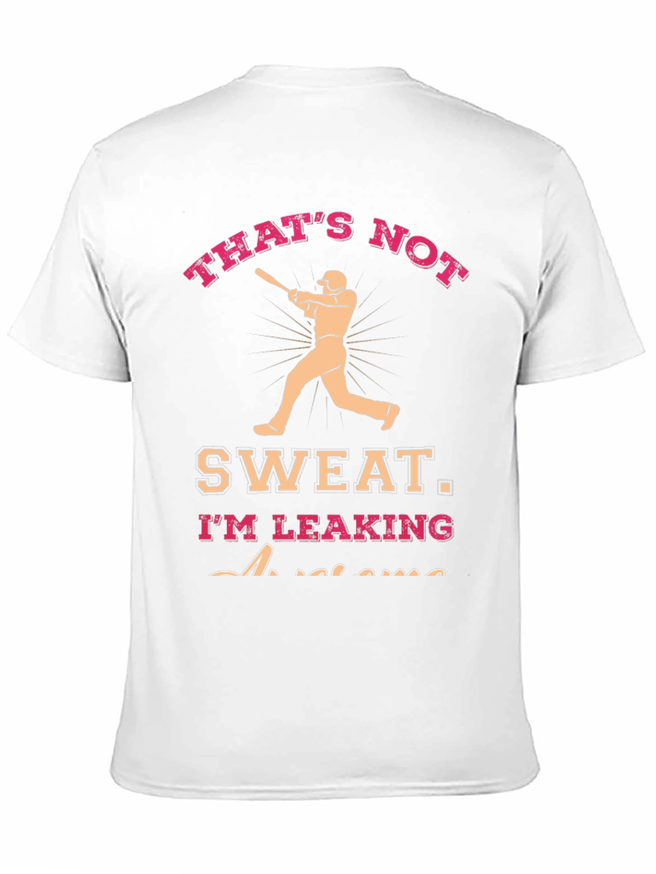 Black Funny Baseball T-Shirt - "That's Not Sweat" view 11